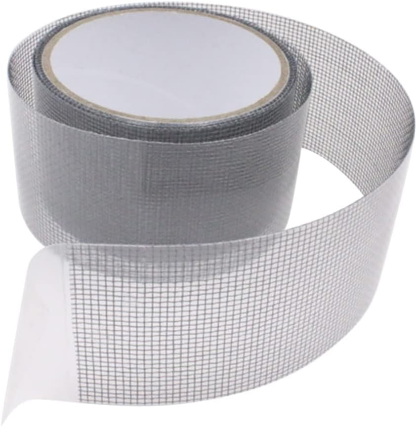 Housoutil Self-Adhesive Window Mesh Tape Grey 50Mm X 2M Screen Repair Tape for Window and Door Mesh Patching Sturdy Repairing Decal for Flyscreen and Door Tears image number 3