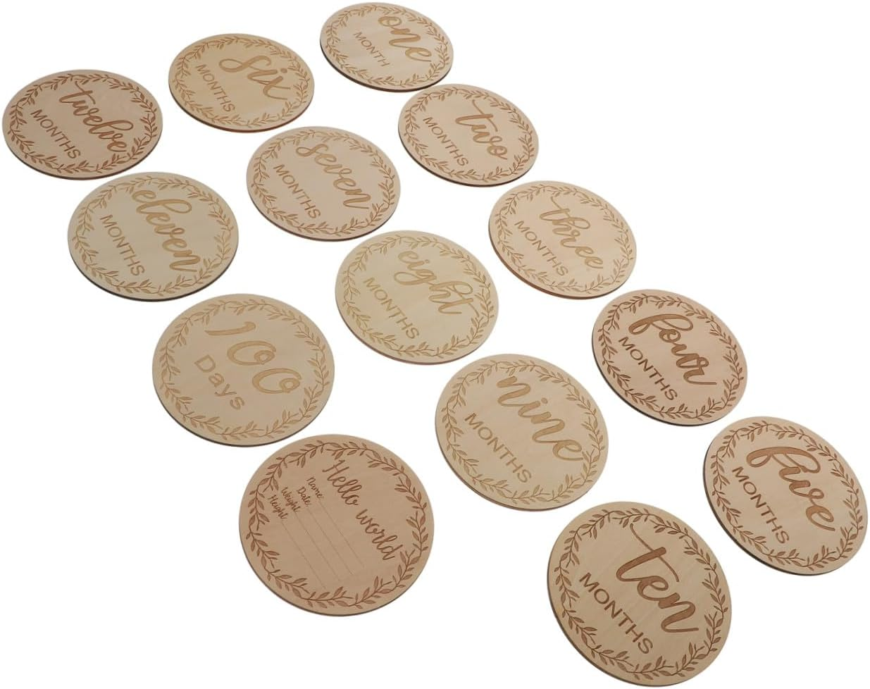 Toyvian 12Pcs Girl Cards for Newborn Photography Month Month Growth Tracking Smooth Safe for Keepsake for First Year