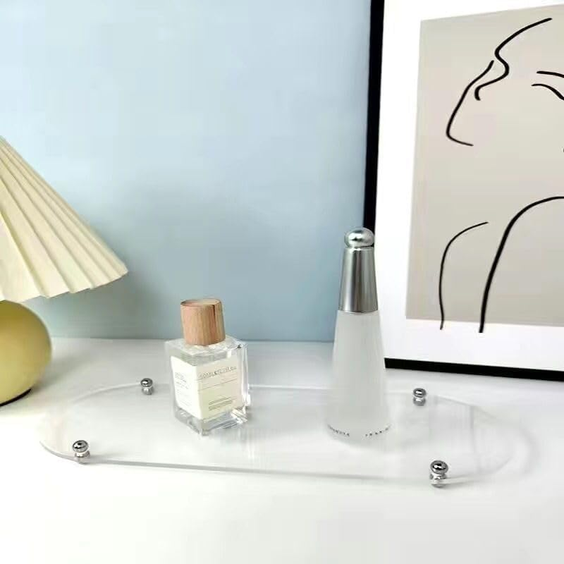 Hbluefat Bathroom Counter Tray, 3 Tier Perfume Stand Skin Care Holder Vanity Cosmetic Organizer Skincare Countertop Make up Organizers for Dresser (Mixed Color) image number 6