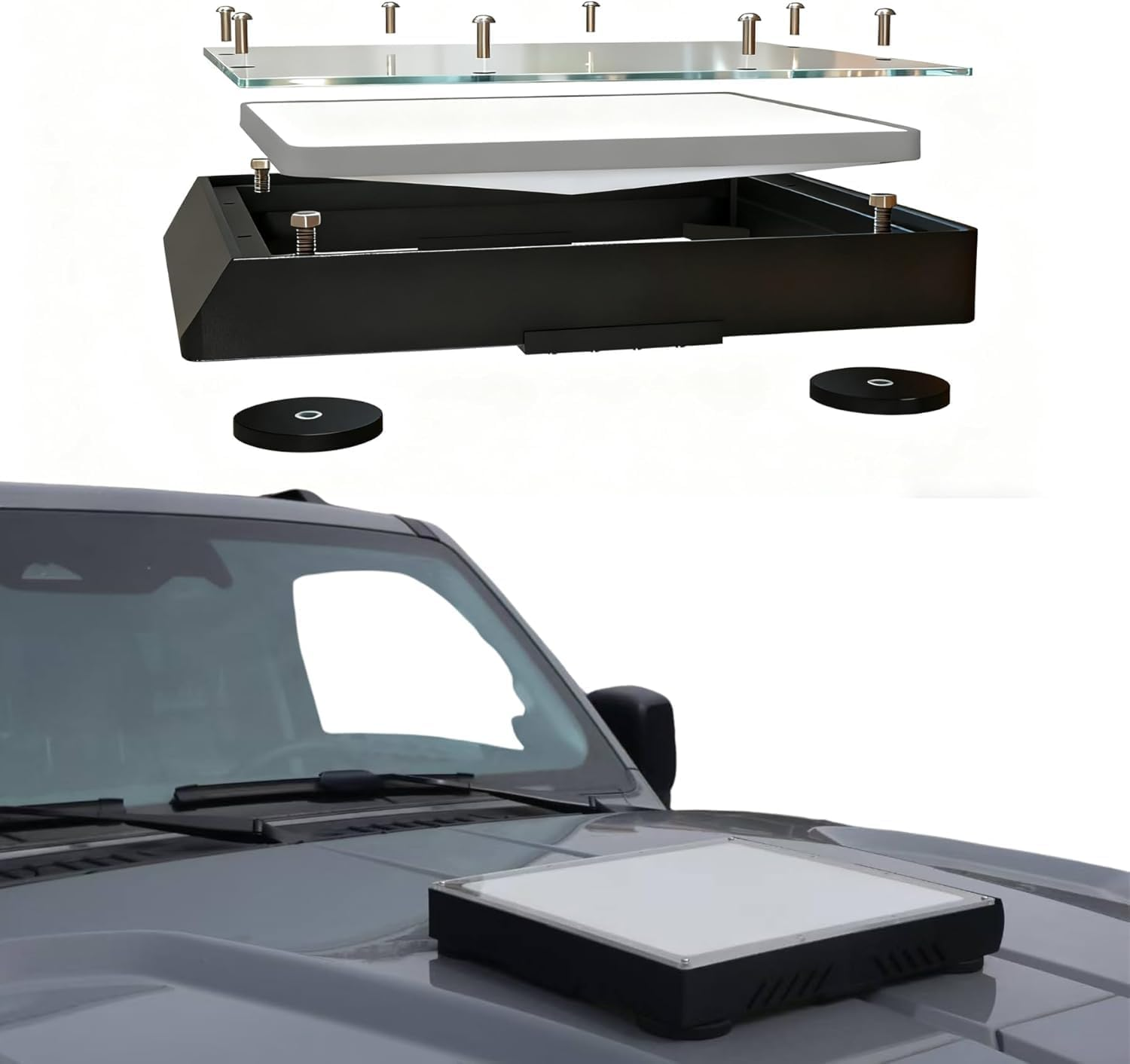 Vovlejk Starlink Mini Vehicle Mounting Kit, Magnetic or Suction Cup Option, Car Roof Mount for Stable Signal Reception (Magnetic Version) image number 3