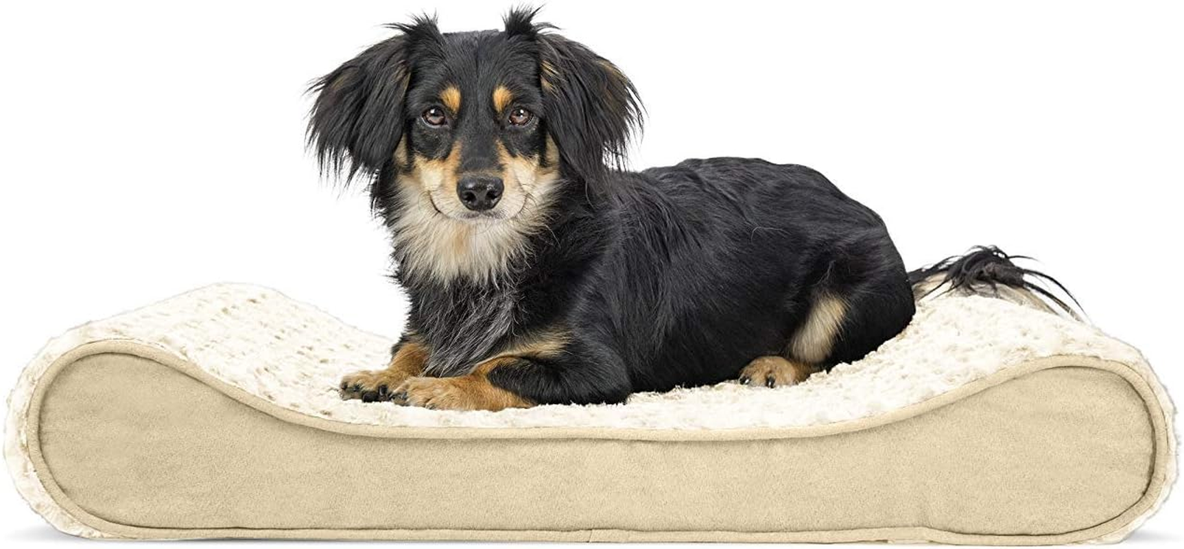 Furhaven Pet Dog Bed | Orthopedic Ultra Plush Luxe Lounger Pet Bed for Dogs & Cats, Gray, Medium