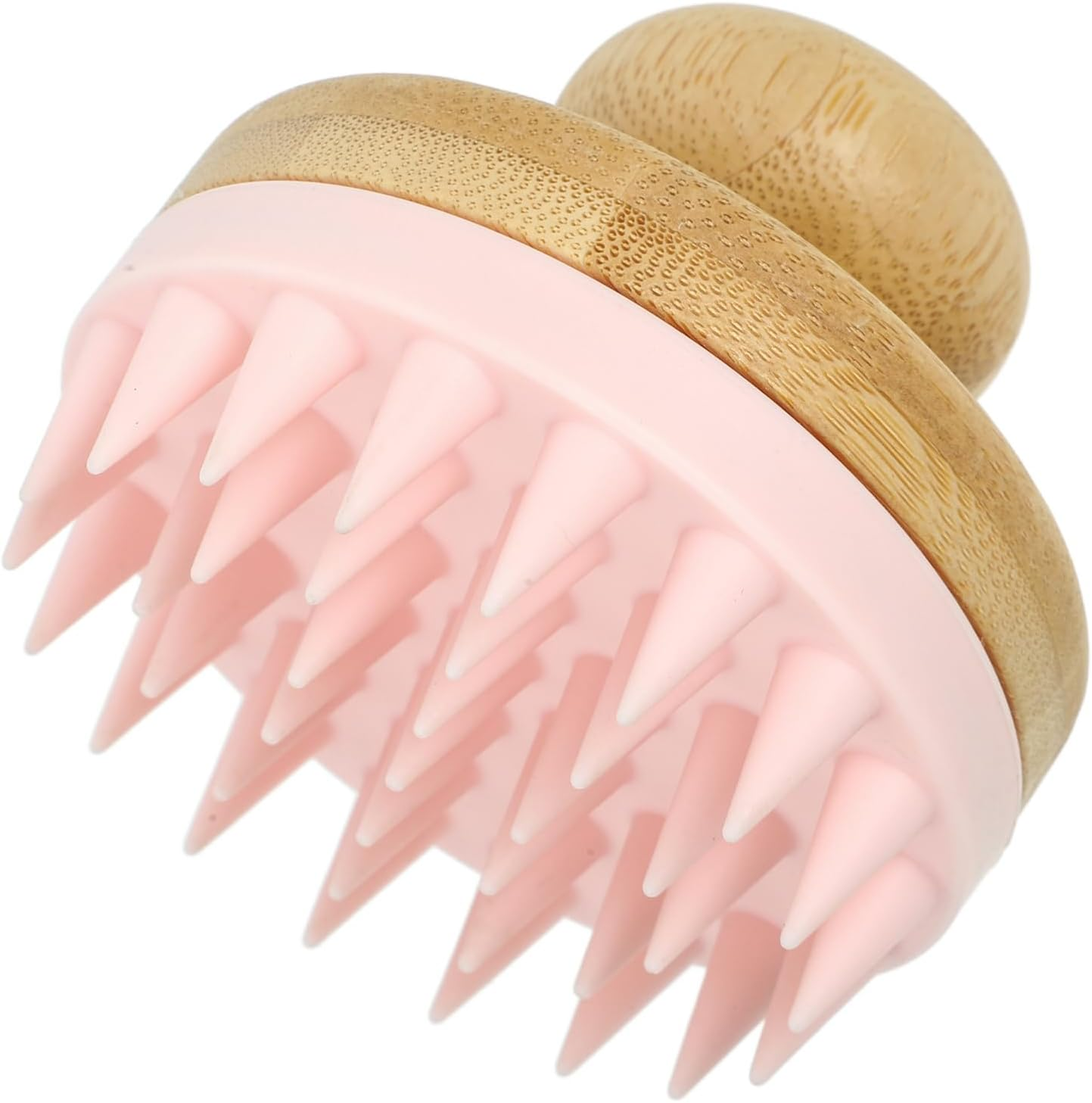 Healeved Silicone Scalp Massager Shampoo Brush for Hair Care Pink Soft Head Scrubber Home Hair Scalp Massage Tool Shower Use image number 5