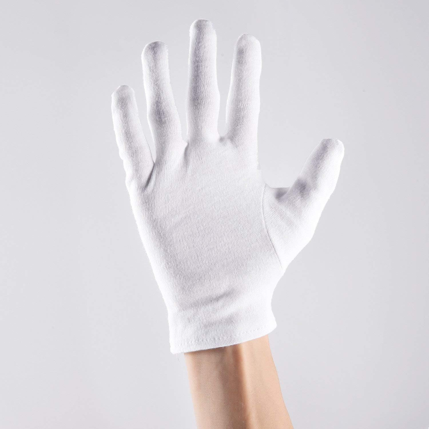 Moisturizing Gloves Cotton Gloves Hand Spa Gloves S Size White 4 Pairs image number 1