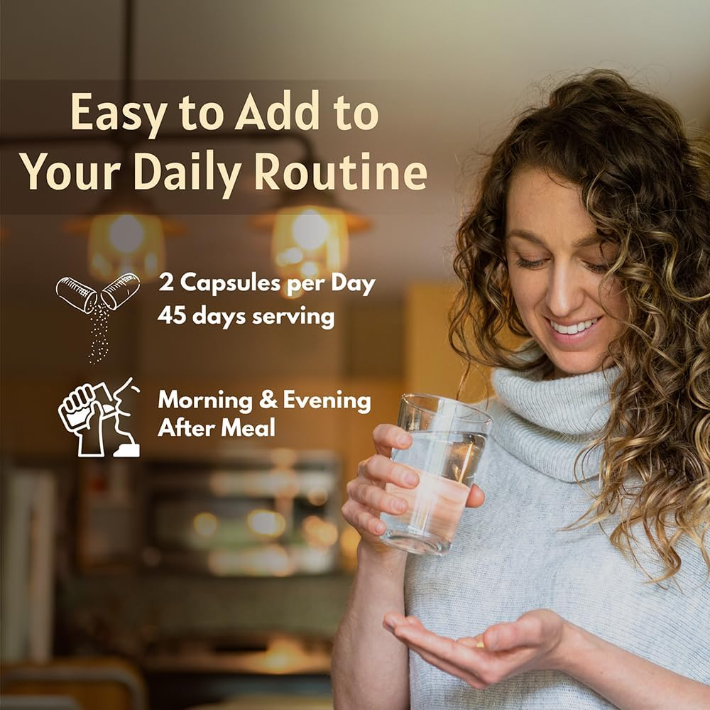 Boswellia Extract Capsules with Turmeric Turmeric Curcumin Bioperine Organic Boswellia Capsules with Turmeric Curcumin Bioperine 90 Count 1000 Mg Pack of 1 image number 3