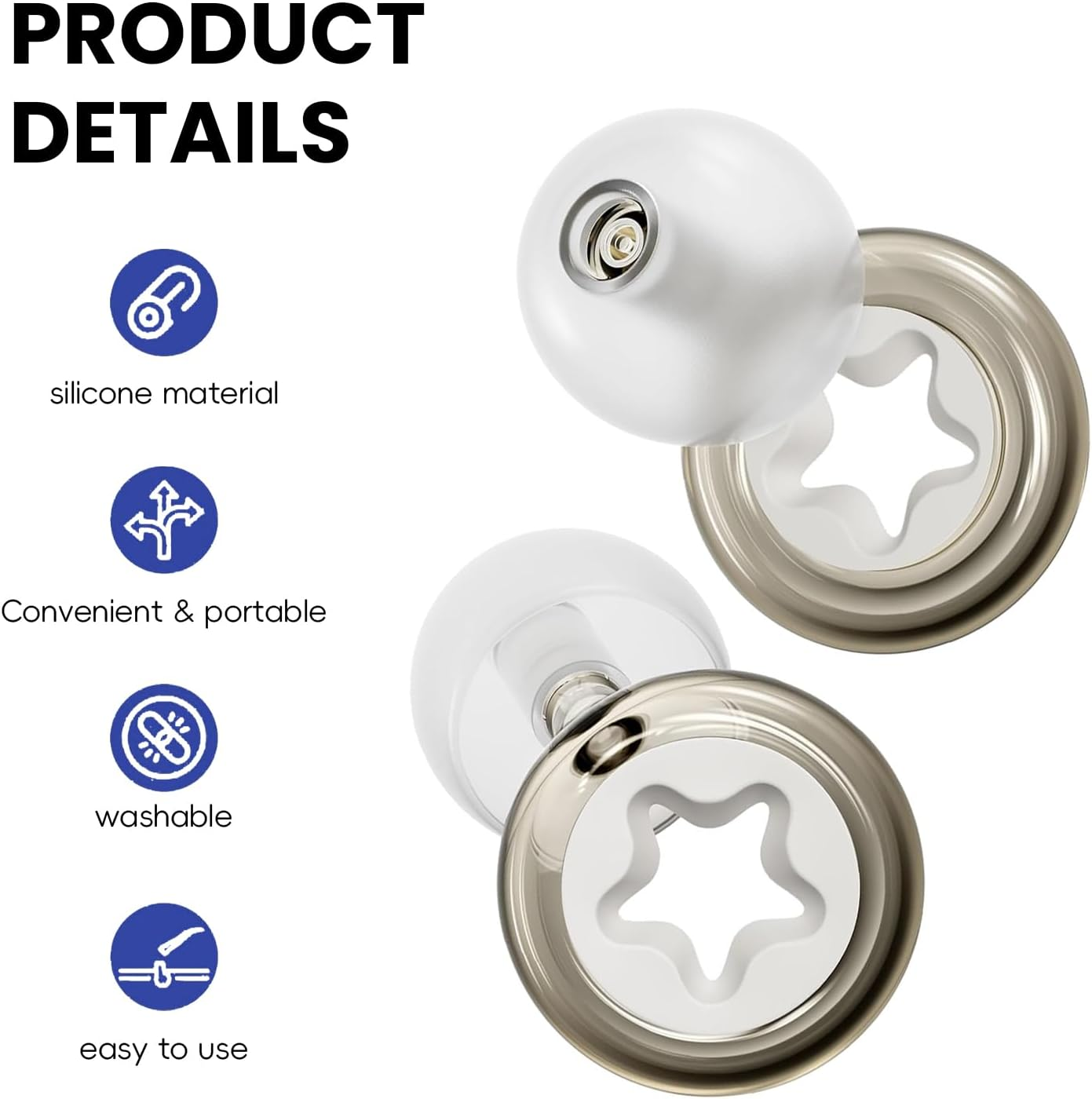 Quiet Ear Plugs for Sleep Noise Reduction Super Soft - Hearing Protection Silicone Ear Plugs Reusable for Sleep Concerts Noise Sensitivity with 4 Ear Tips S/M/L/XL image number 5