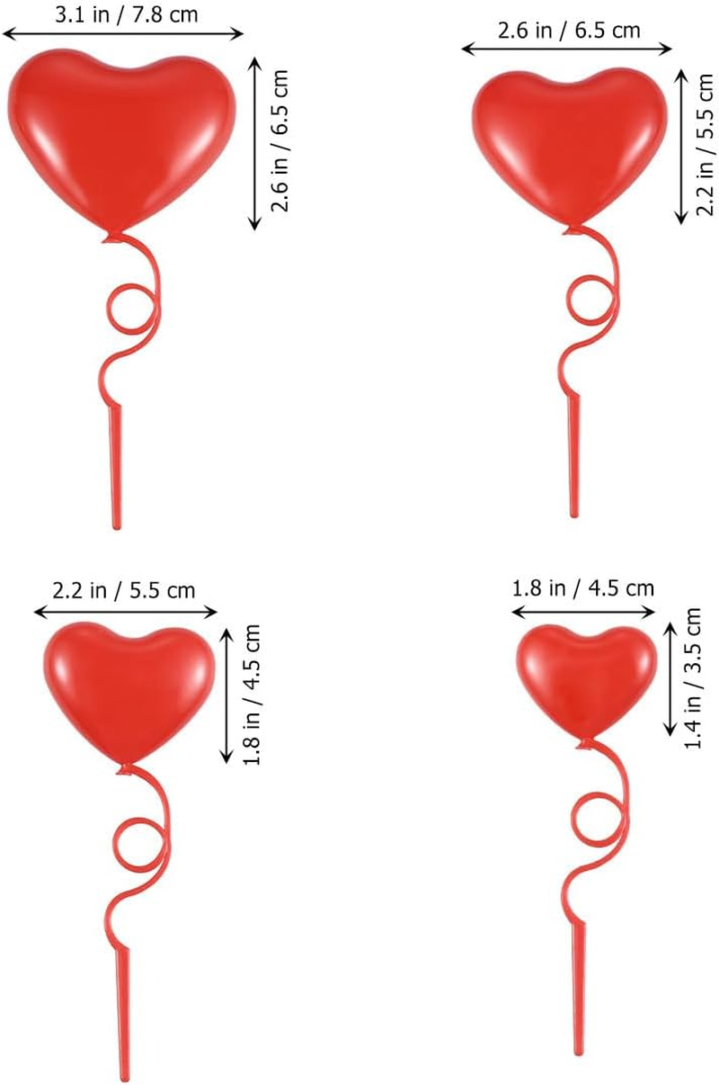 24Pcs Valentines Day Cupcake Toppers Valentines Day Cake Picks Happy Valentines Day Cake Decor Valentines Day Party Favors Bridal Shower Cake Decors Heart-Shaped Insert Card Bride image number 6