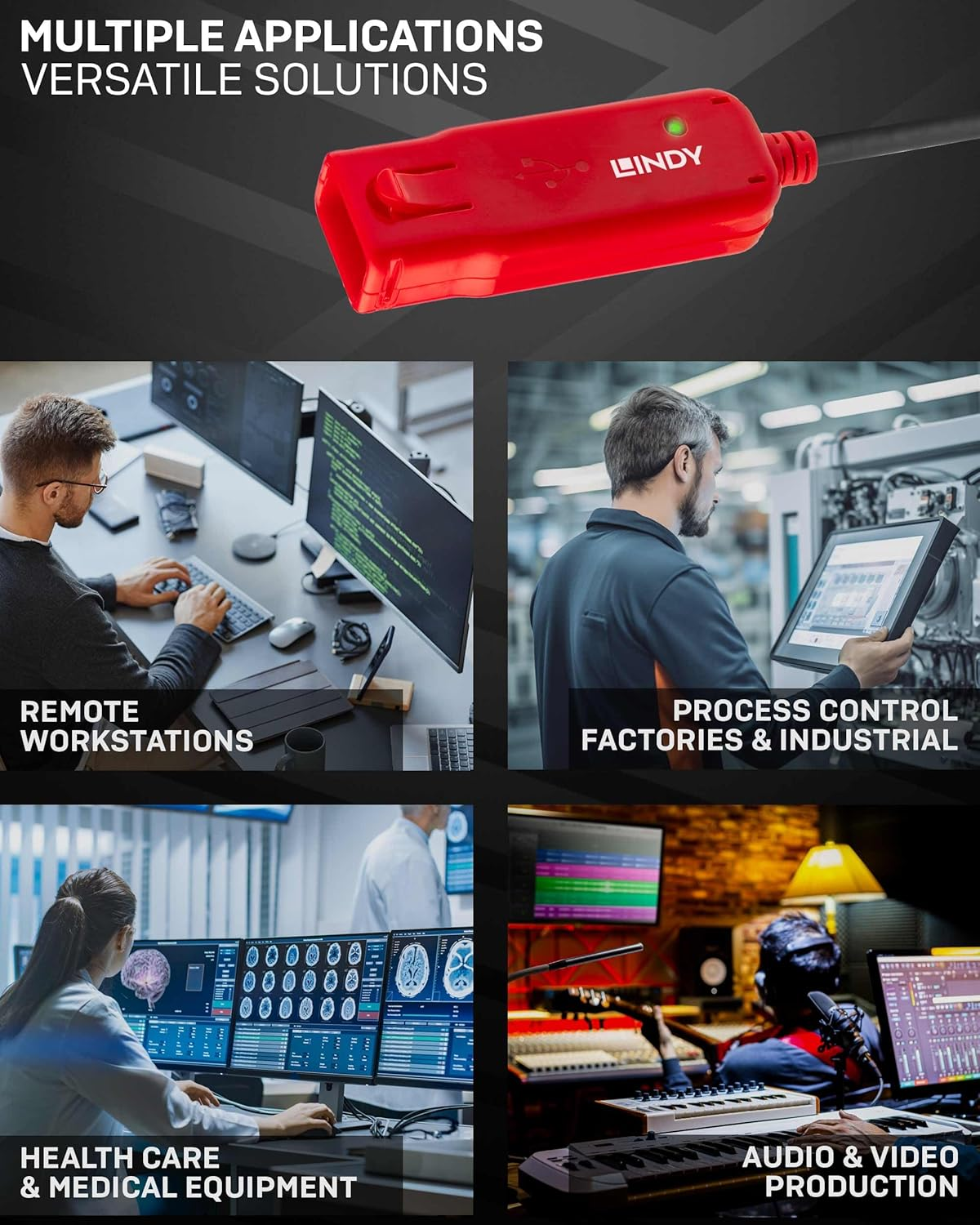 LINDY 30M USB 2.0 Active Extension Cable Pro, Long Distance Repeater, Extends USB Devices, Pcs, Laptops, Xbox, PS4, PS5, VR Headset, Printer, Scanner, Webcam, Interactive Whiteboards image number 5