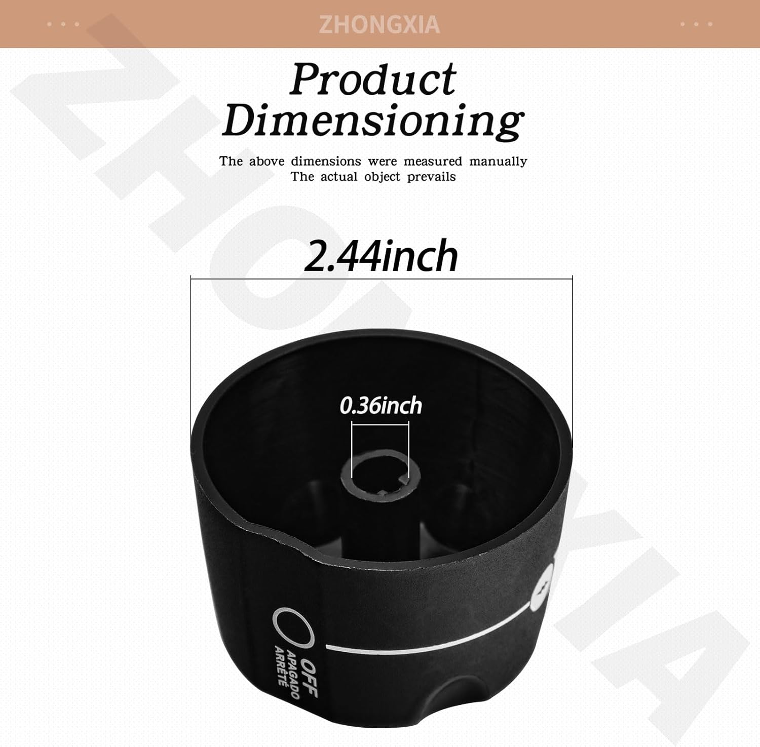 Replacment Gas Control Knob 60065 Compatible with W-Eber Q 1000 Q 1200 Q100 Q120 Gas Grill (2-3/8" in Diameter)
