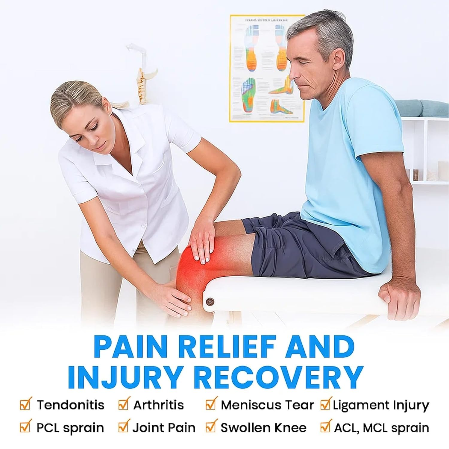 Knee Compression Sleeves &ndash; 2 Pack Non-Slip & Breathable Knee Support for Running, Gym, Cycling, Workouts &ndash; Lightweight & Flexible Fit for Men and Women (Black, M) image number 1