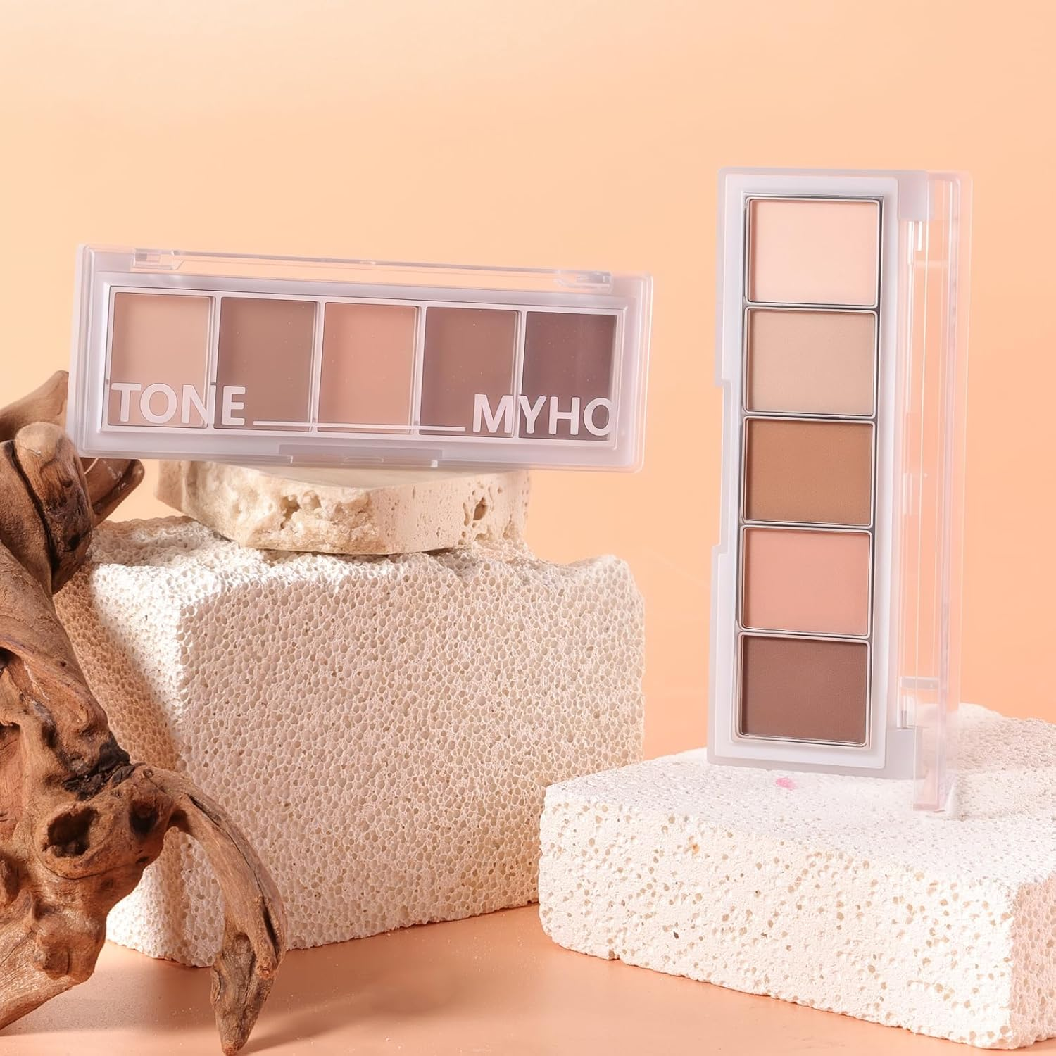 5 Colors Cream Eyeshadow Palette, Daily Nude Eye Shadow Pallet Powder Long-Lasting Coloring, High Pigmented Ultra-Mix Cosmetic Palette, Versatile Delicate Matte Eye Makeup for Women Girls image number 1