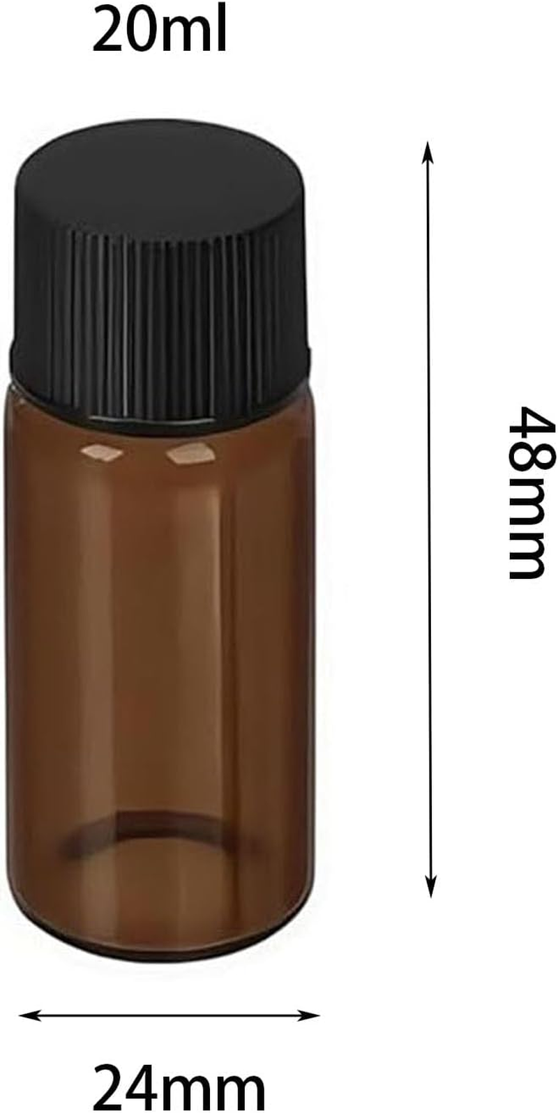 20Ml Glass Vials 12 Pack, Fitted with a One-Piece Stopper for Essential Oils & Perfume, Refillable Sample Containers（Teal Brown） image number 5