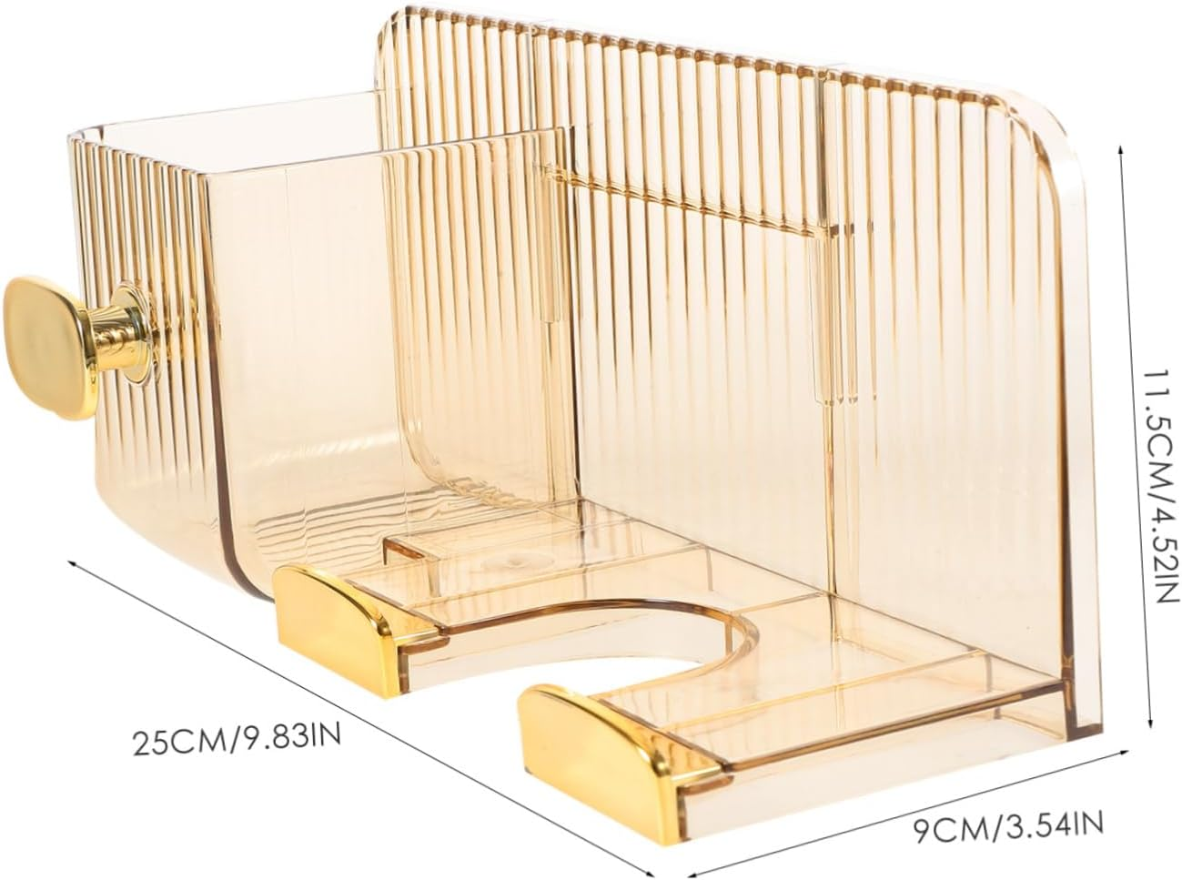 Beavorty Hair Dryer Storage Rack Hair Dryer Holder Wall-Mounted Bathroom Organizer - Transparent image number 6