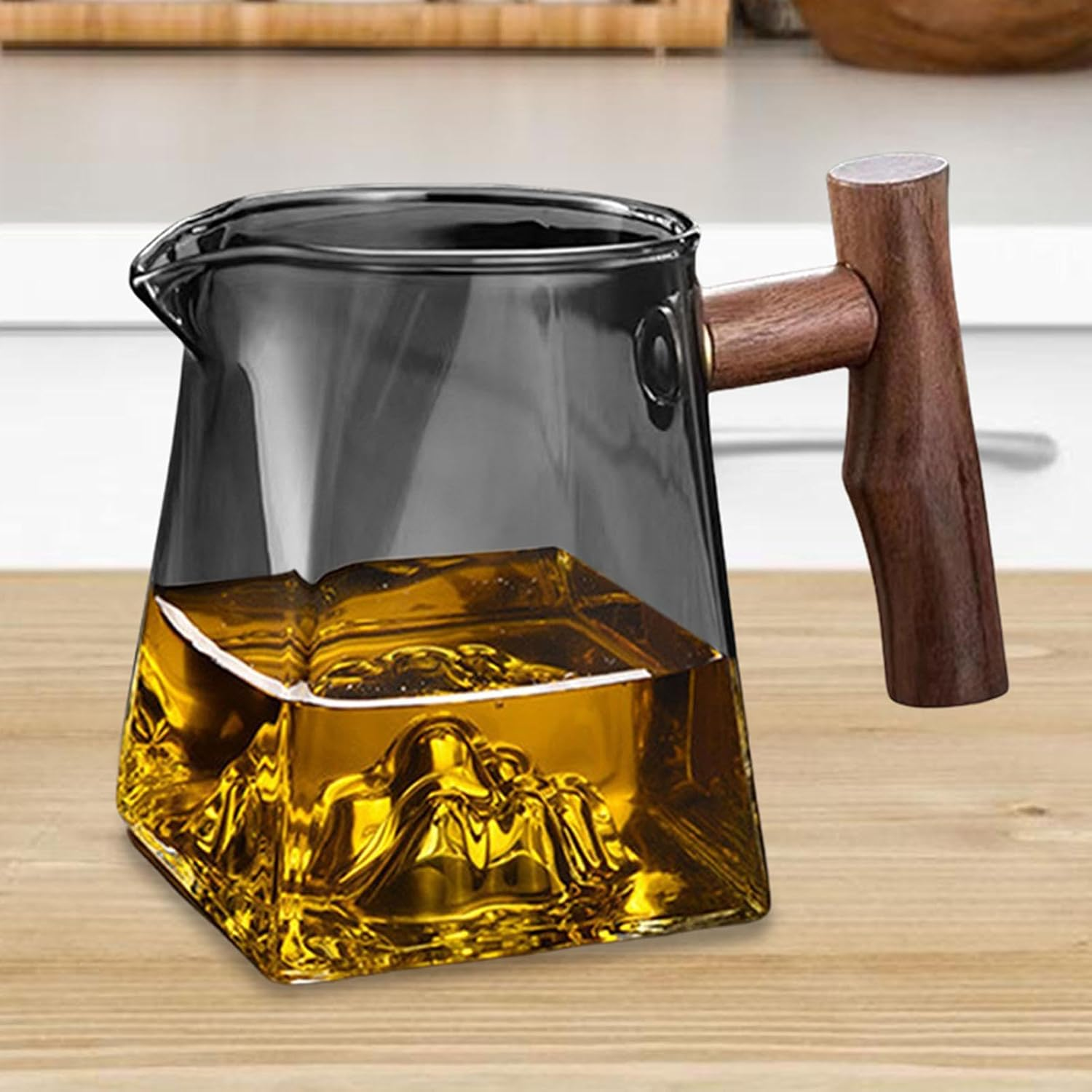 Fmtwphn Glass Tea Pot | Espresso Container with Handle - 330Ml Pour over Coffee Beaker, Heat-Insulating Coffee Maker Replacement for Home, Travel, Camping Use image number 3