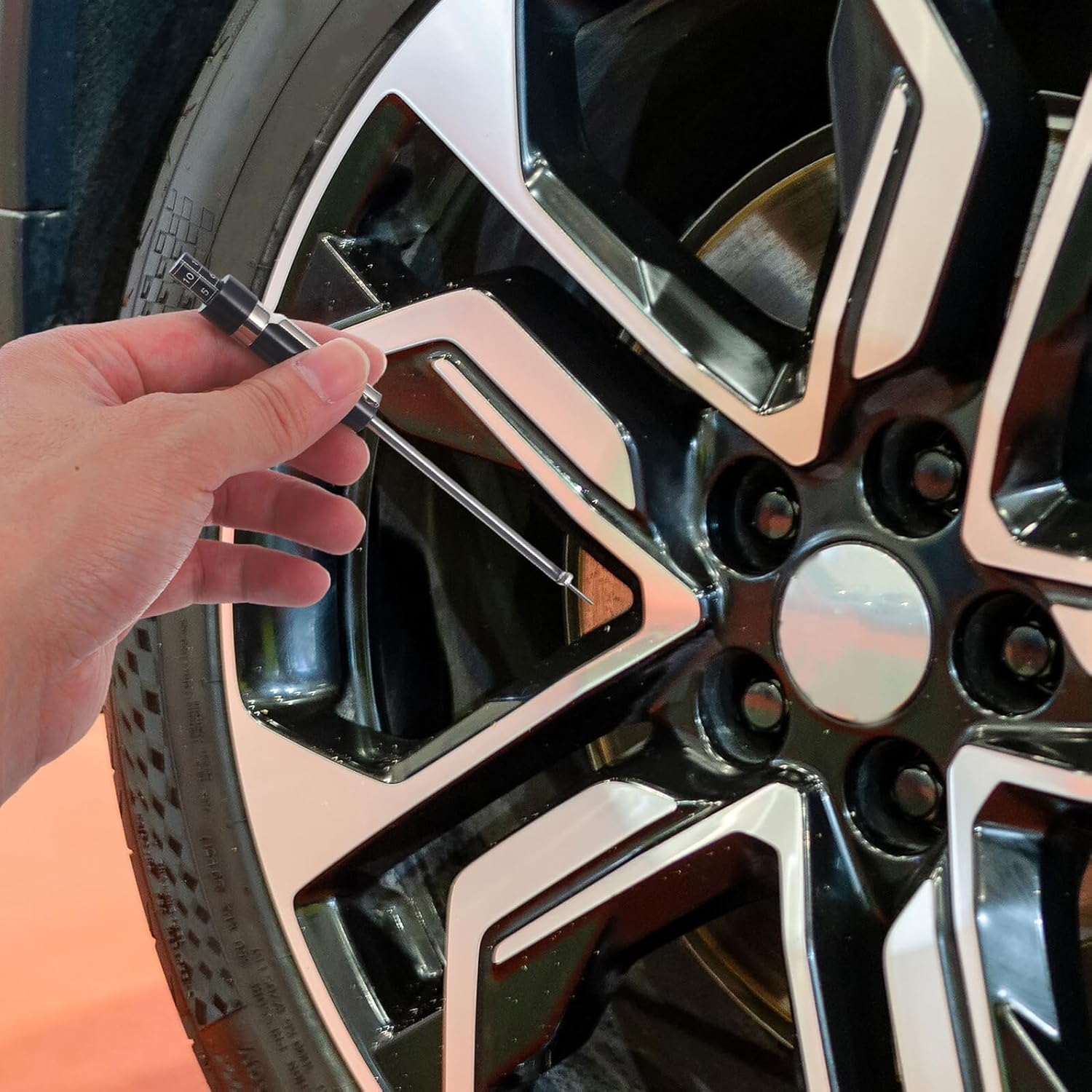 Vaguelly 2Pcs Car Brake Pad Thickness Gauge Pen with Scale Non-Disassembly Brake Disc Depth Caliper for Internal External Measurement Automotive Replacement Tool image number 5