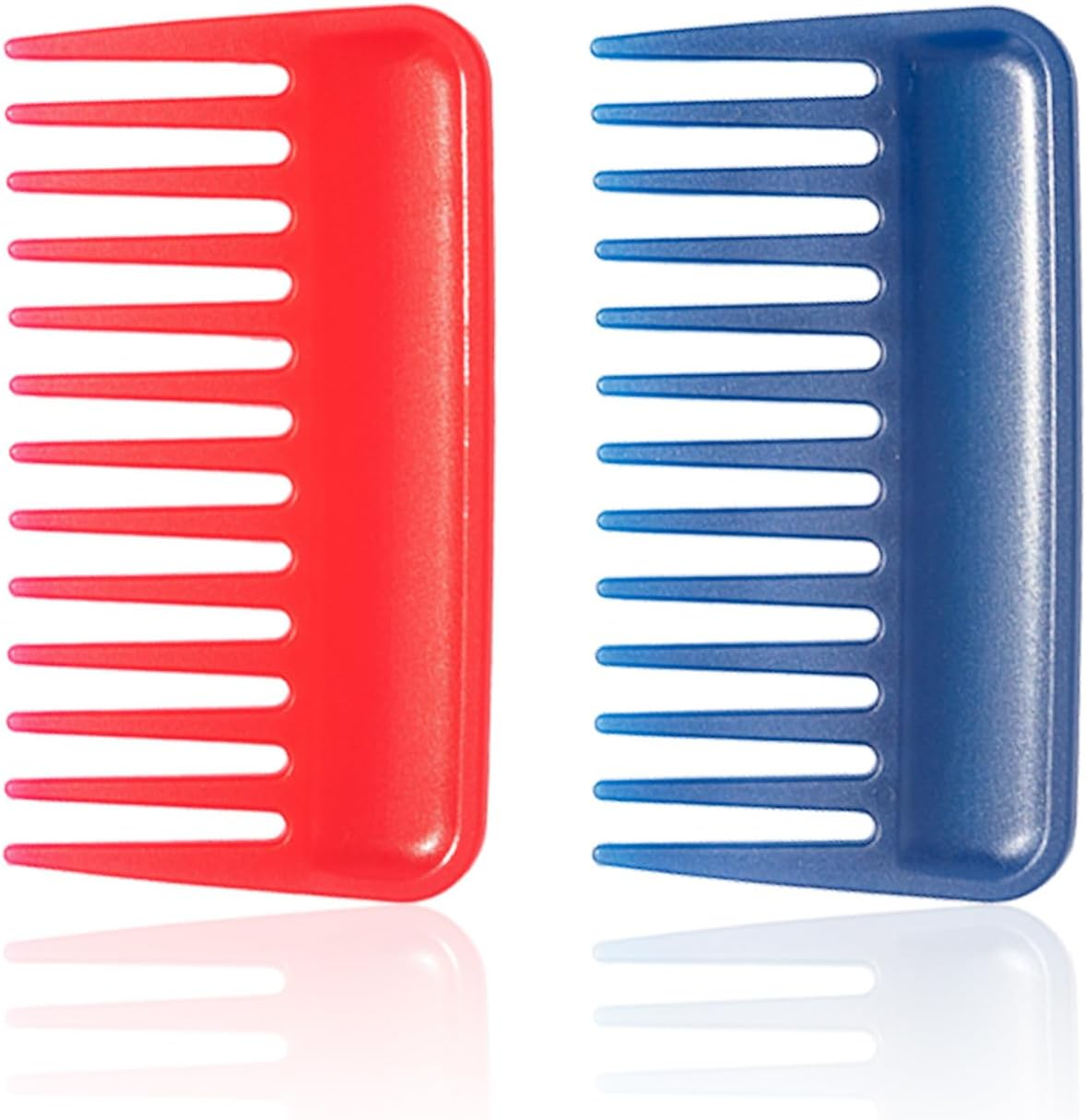 2 Pcs Plastic Combs Mini Wide Comb Hair Fighter Portable Combs Travel Supplies image number 1