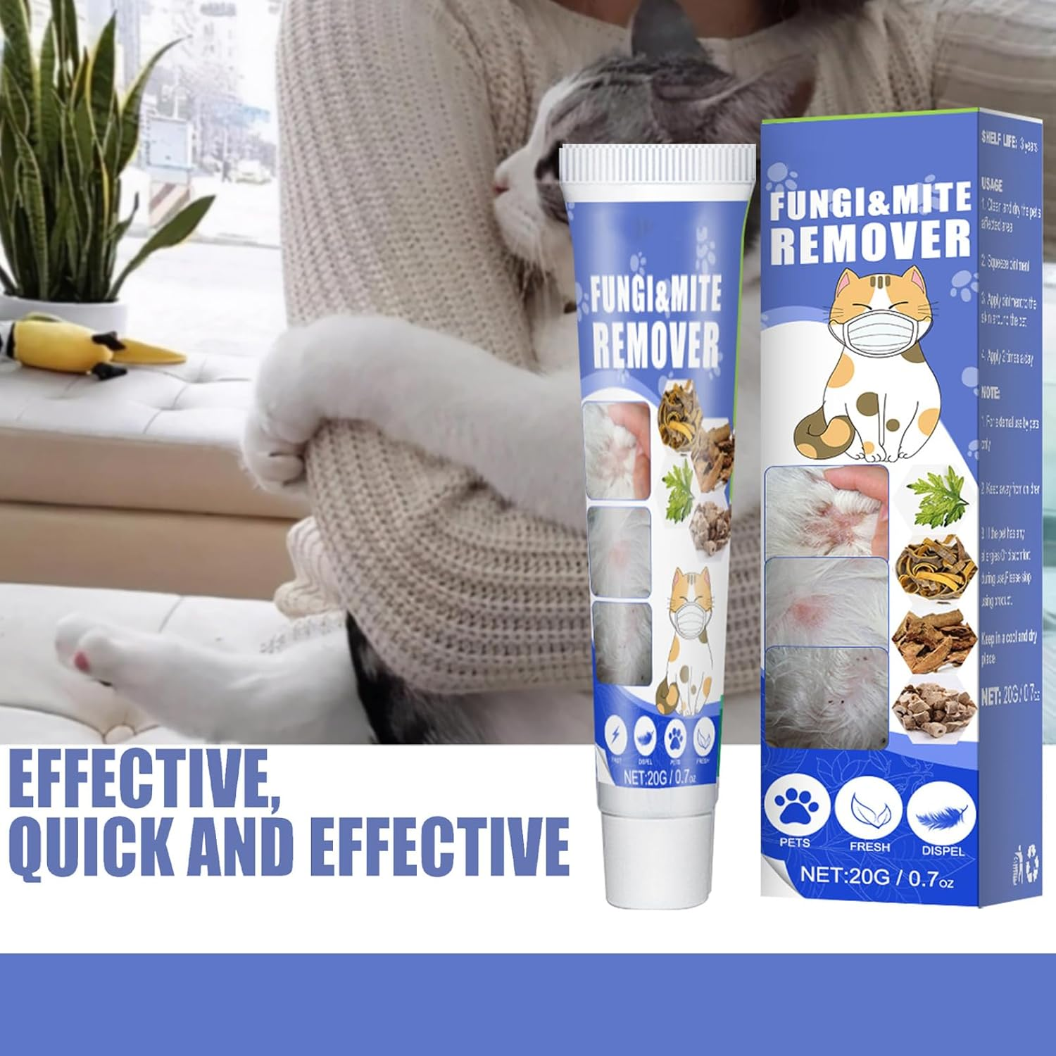 Pet Mite Repellent Cream, Pet Mite Repellent Cream, anti Mites for Dogs, Dog Mite Remover, Pet Mite Repellent Cream, Grass Mites Economy Set for Dogs, Safe Solution for Dogs image number 5