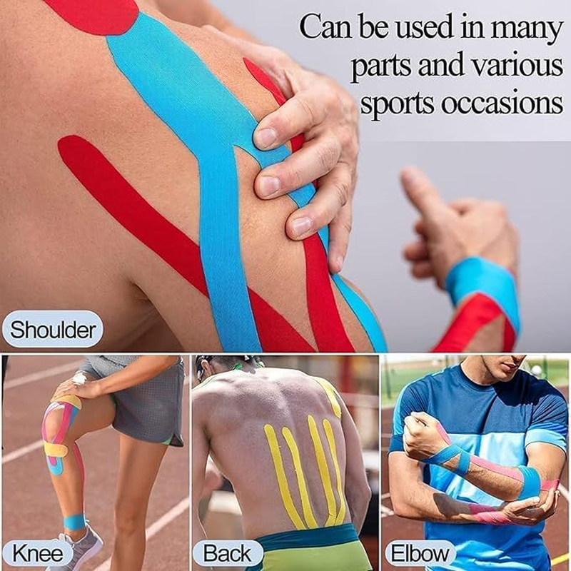 Elastic Kinesiology Tape,Waterproof, Latex-Free Athletic Sports Tape,Ideal for Trainers, Physical Therapy, and Sports Recovery(3Pcs) image number 4