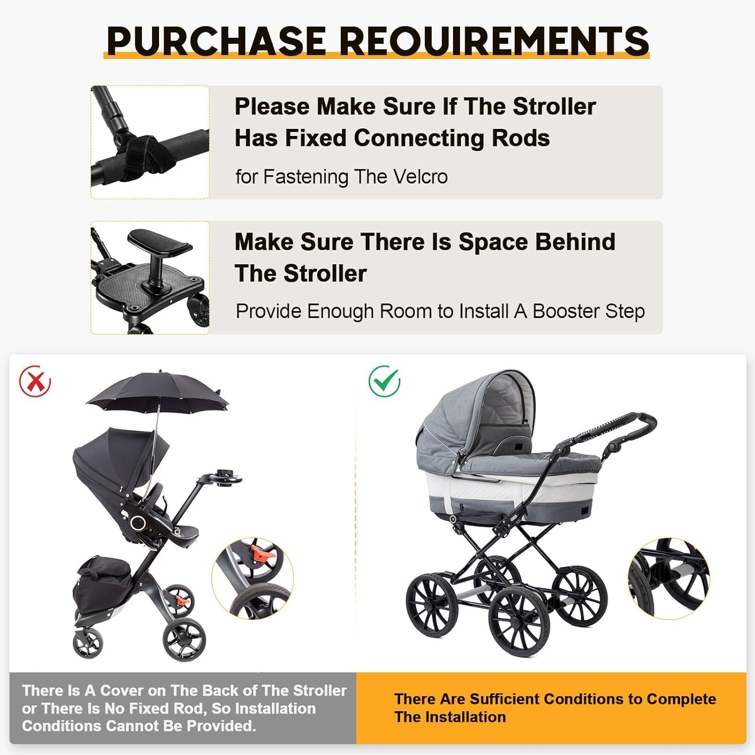 Universal Stroller Board with Replaceable Seat, 2 in 1 Sit and Stand Stroller Board, Stroller Standing Board, Stroller Attachment for Toddler to Ride, Holds Children up to 55Lb image number 6