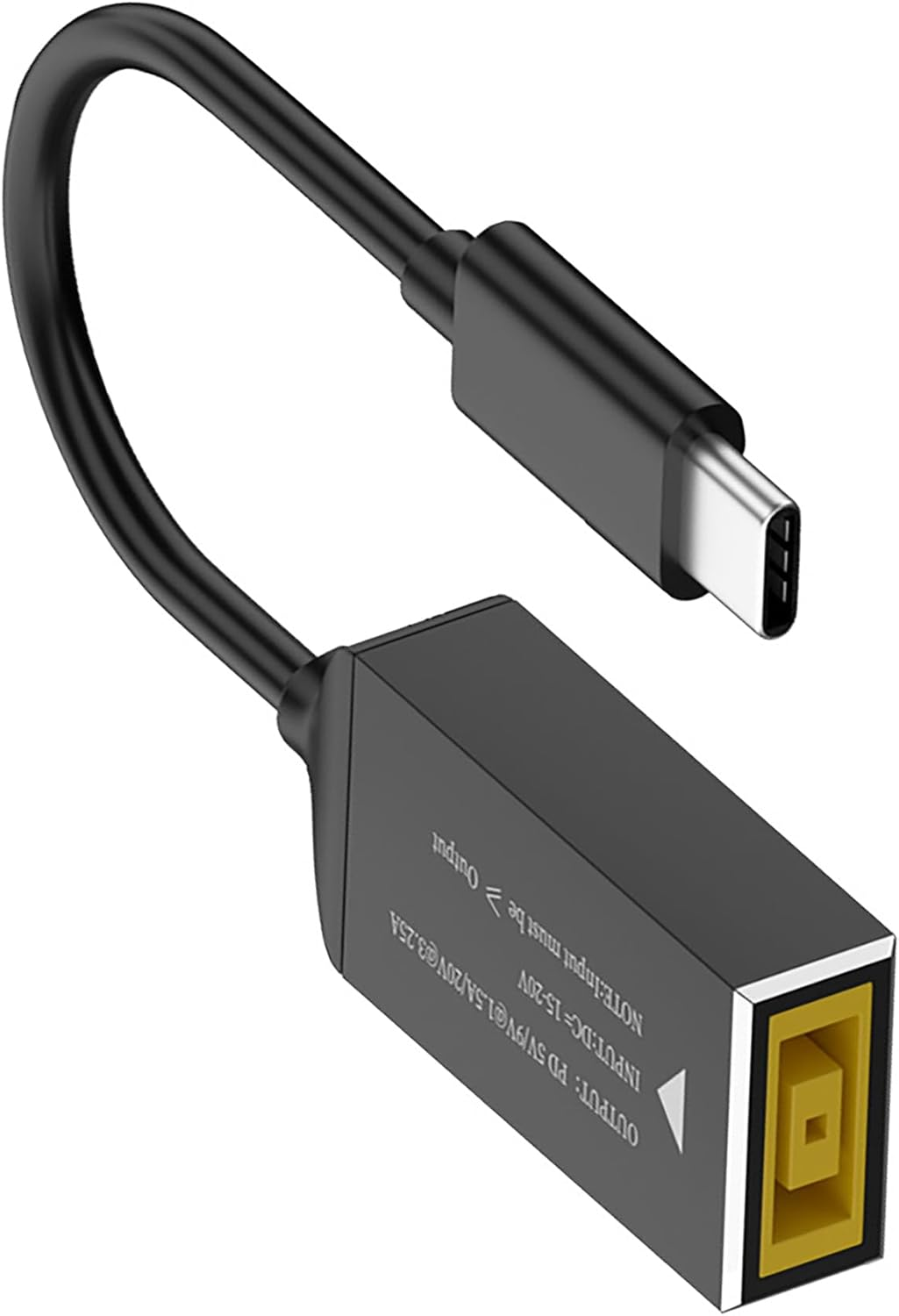 Tunghey DC Slim Tip Female Input to USB C PD Male Power Charging Cable,For Thinkpad Rectangle Mouth Power Adaptor to USB Type-C PD Output 5V/9V/20V.Used to Charge Laptops. image number 2
