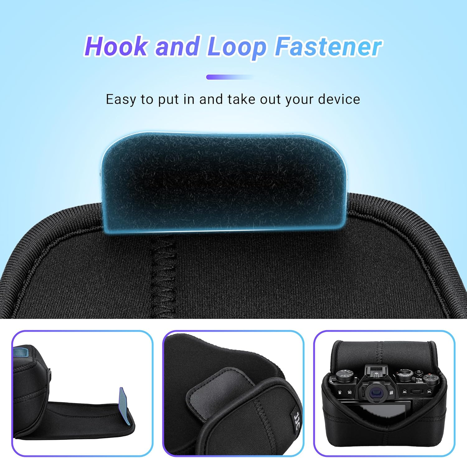 JJC Neoprene Camera Case Protective Sleeve Pouch for Fuji Fujifilm X-T30 X-T20 X-T10 + XF 18-55Mm F2.8-4/Xf 16Mm F1.4 Lens for Canon EOS M50 M6 Mark II M5 + EF-M 15-45Mm/Ef-M 18-55Mm Lens & More image number 5