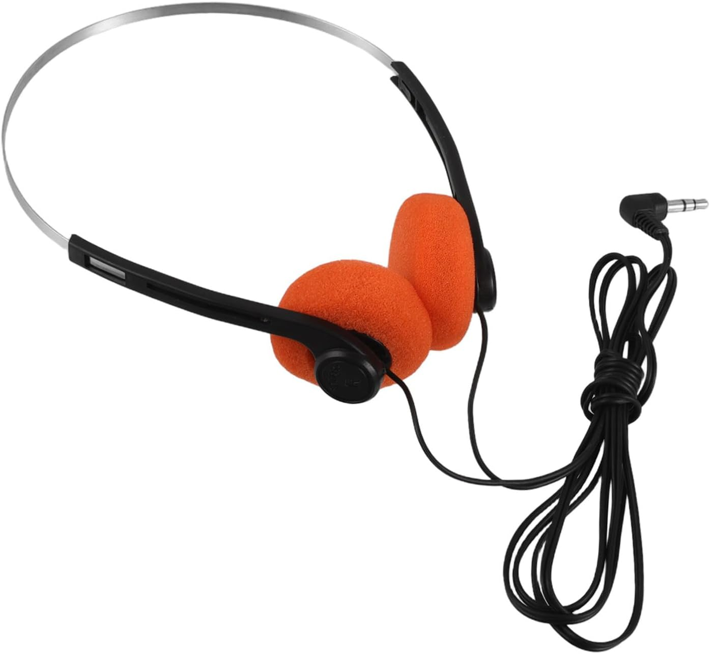 Adjustable Lightweight Retro Ear Headphones for Students Cushioned Ear Pads for Comfortable Vocals Ergonomic Design for Classroom and Library Use Vintage Style in Orange image number 1