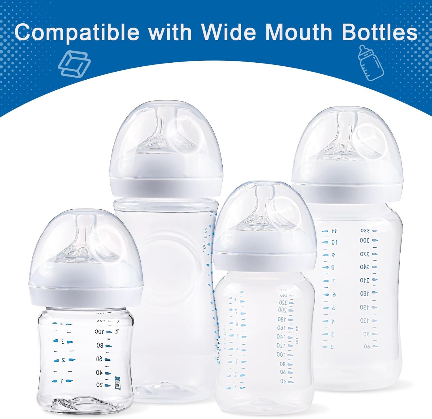 (6 Count) Baby Bottle Lids for Philips Avent Baby Bottles, Compatible with Philips Avent Natural Bottles & Natural Glass Bottles image number 5