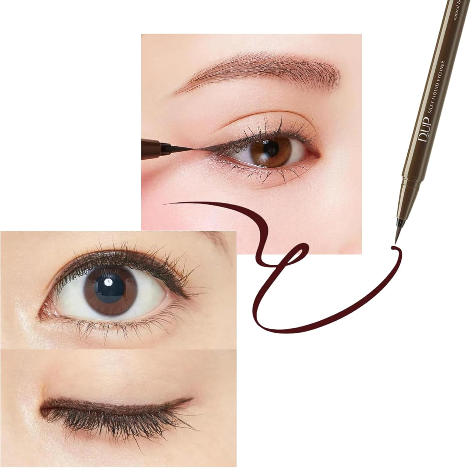 D-UP Silky Liquid Eyeliner, NB, Natural Brown, 1 Piece