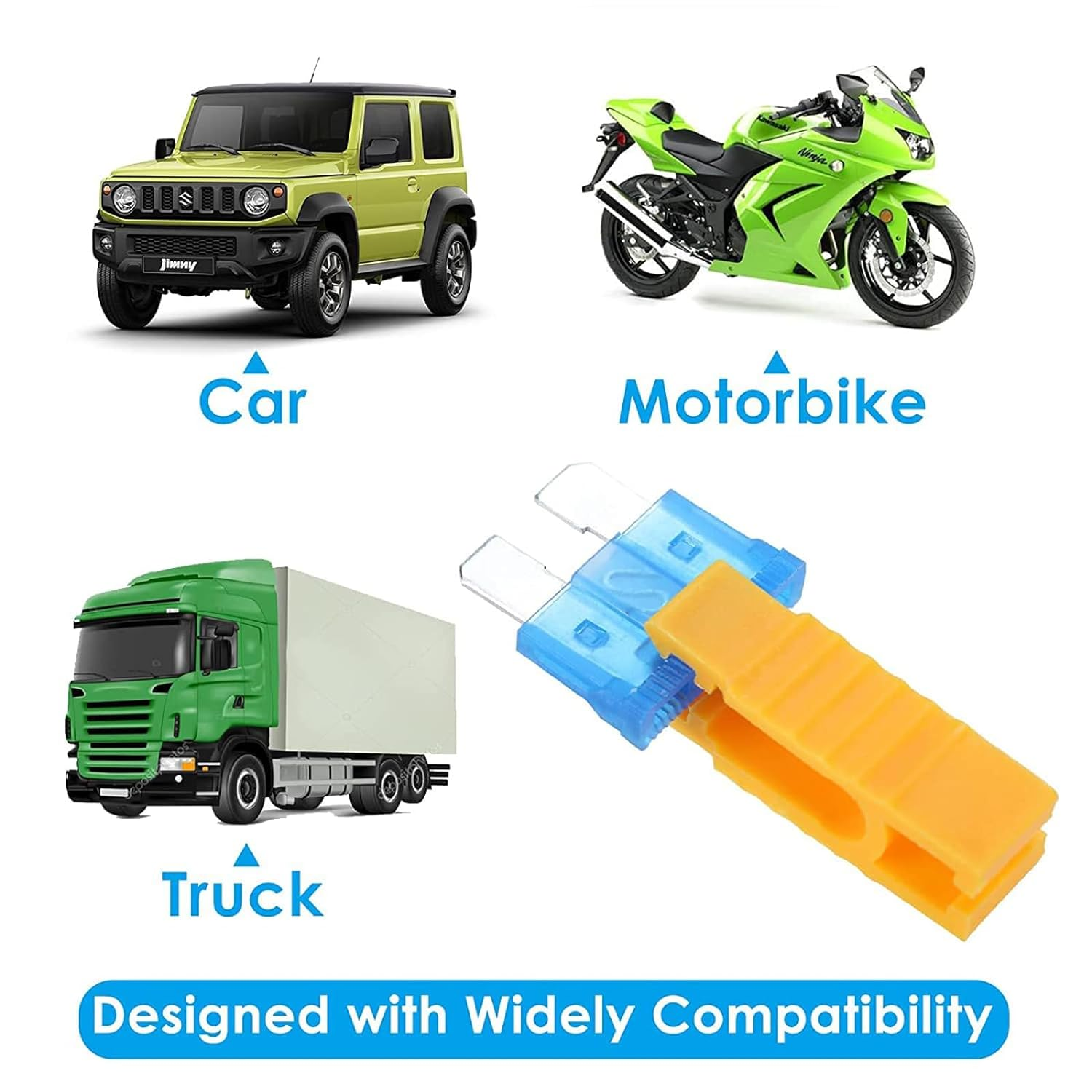Car Fuse Assortment Kit, 264 Small Blade Fuses Automotive + 220 Medium Auto Fuses + 1 Fuse Puller for Car/Suv/Rv/Boat/Truck(2Amp 3A 5A 7.5A 10A 15A 20A 25A 30A 35A 40A) 485Pcs image number 1