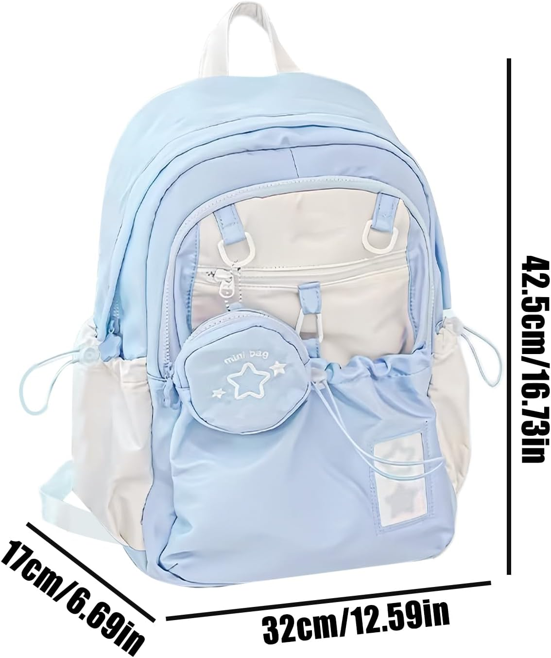 Rronnoy Teen Travel Backpack - Large School Girls Backpack with Drawstring | Student Casual Schoolbag Stylish Daily Bag for Youth Family Teen Adults Friends image number 4