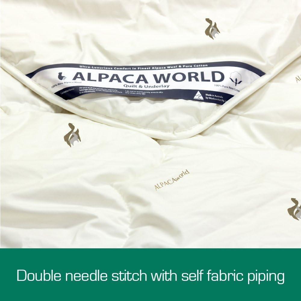 Woolcomfort Australian Made 500GSM Alpaca Wool Quilt/Doona/Duvet (King) image number 5
