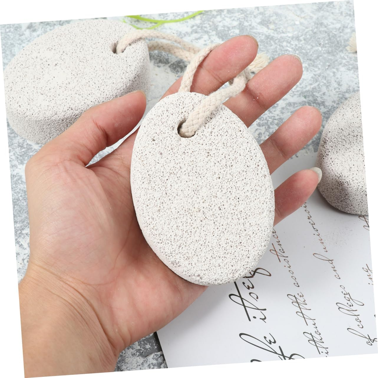 Minkissy 3Pcs Natural Stone Foot Pumice Stone Callus Remover Foot File Shower Scrubber image number 6