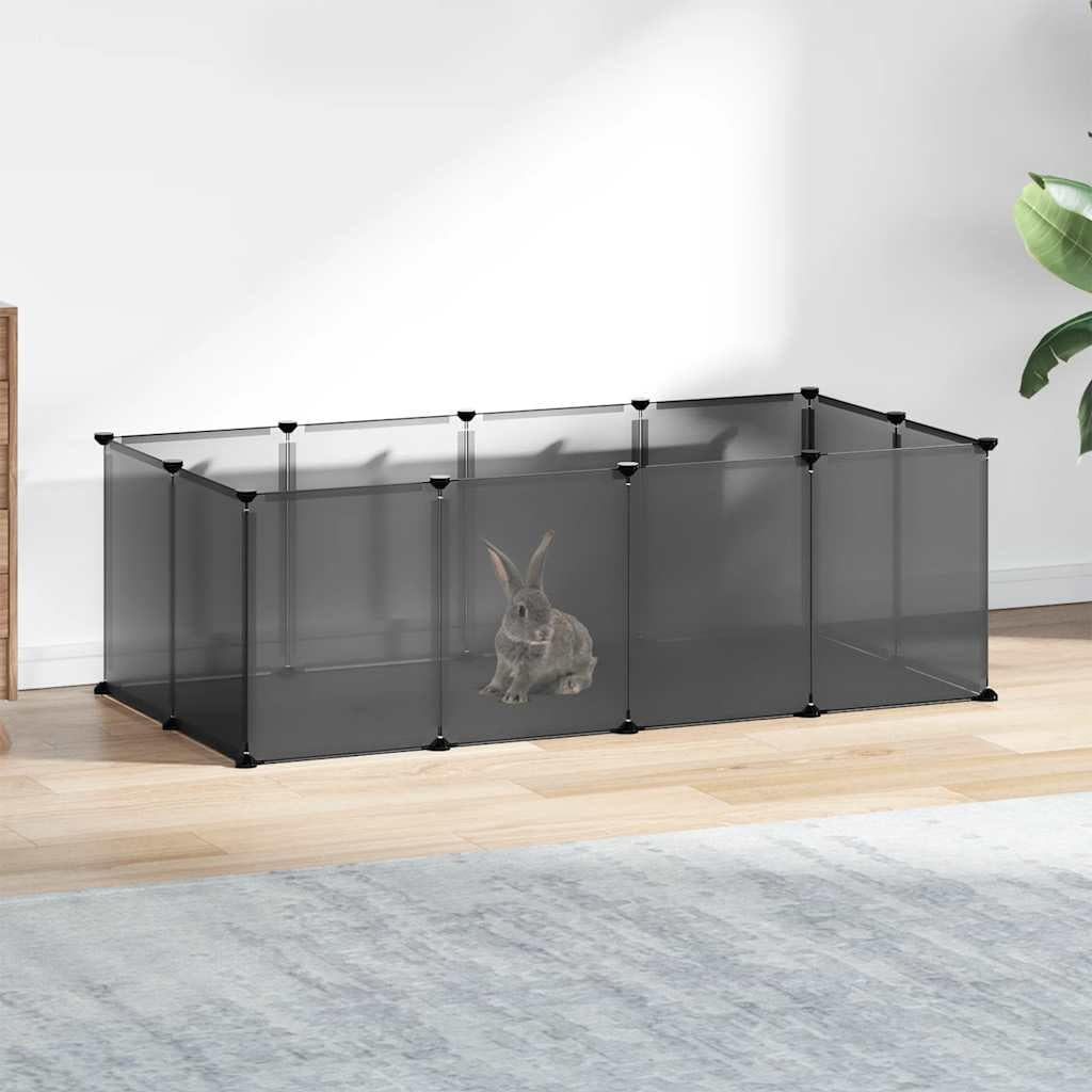 Small Animal Cage Black 144X74X46.5 Cm Pet Habitat Indoor Outdoor Enclosure image number 1