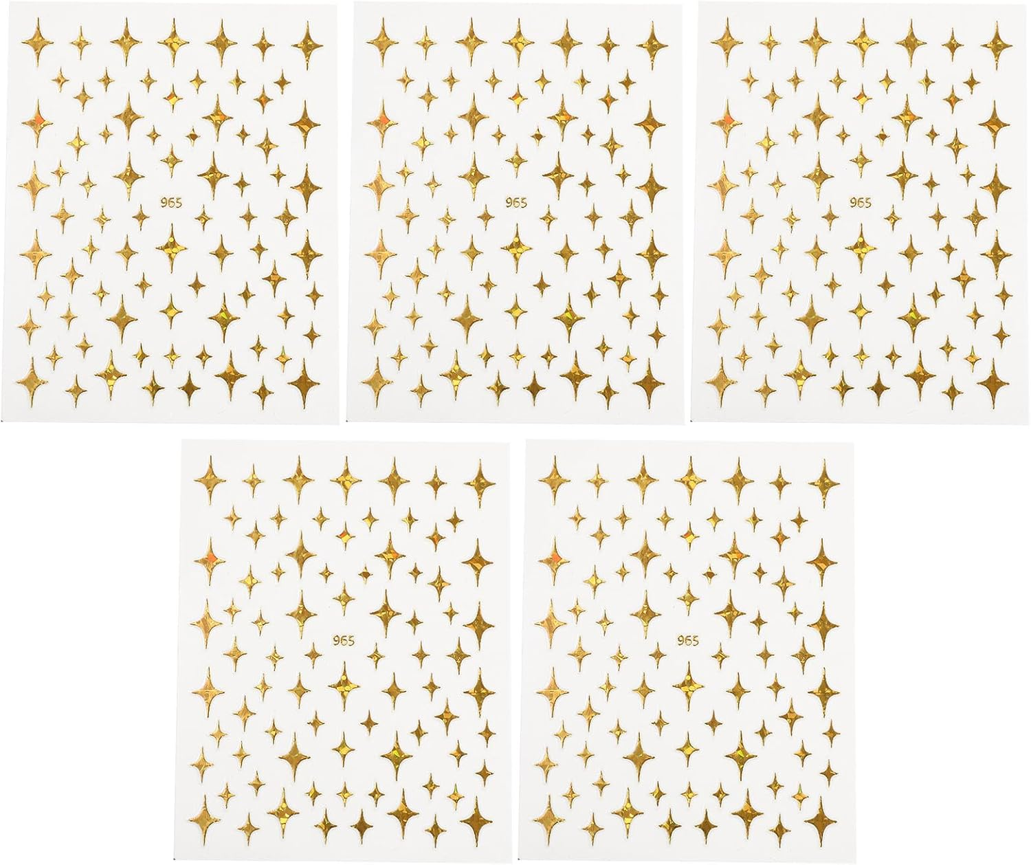 Luxshiny 5 Sheets Nail Art Stickers Creative Nail Ornament for DIY Rhinestones Aesthetic Look image number 4