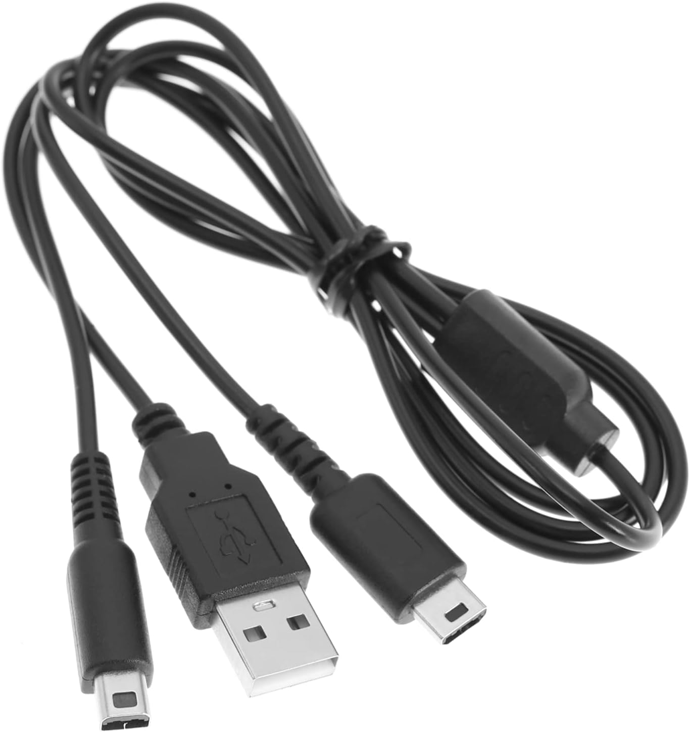 2Pcs USB Power Charger Cable Cord Replacement Compatible with Nintendo 3DS/ 3DS XL/ 2DS/ Dsi/Dsi Xl/New 3DS 2 in 1 Charging Cable image number 4