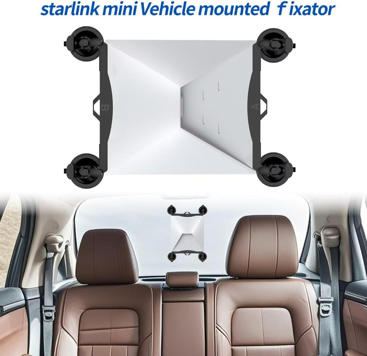Starlink Mini Suction Cup Mount - 360&deg; Adjustable Sunroof/Rear Window/Roof Mount Kit with 4X Strong Vacuum Cups for Car, RV, Boat, Truck (Vibration-Resistant)​ image number 1