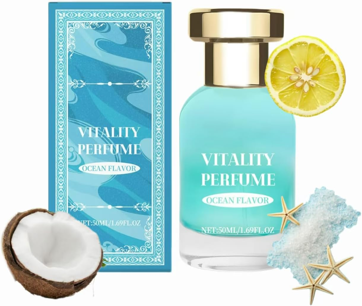 ROXELIS Ocean Vitality Perfume for Men, Lively and Rich Ocean Fruity Aroma, Exudes Wantonly, Releasing a Unique Fragrance, with Charming-Charm (1) image number 3