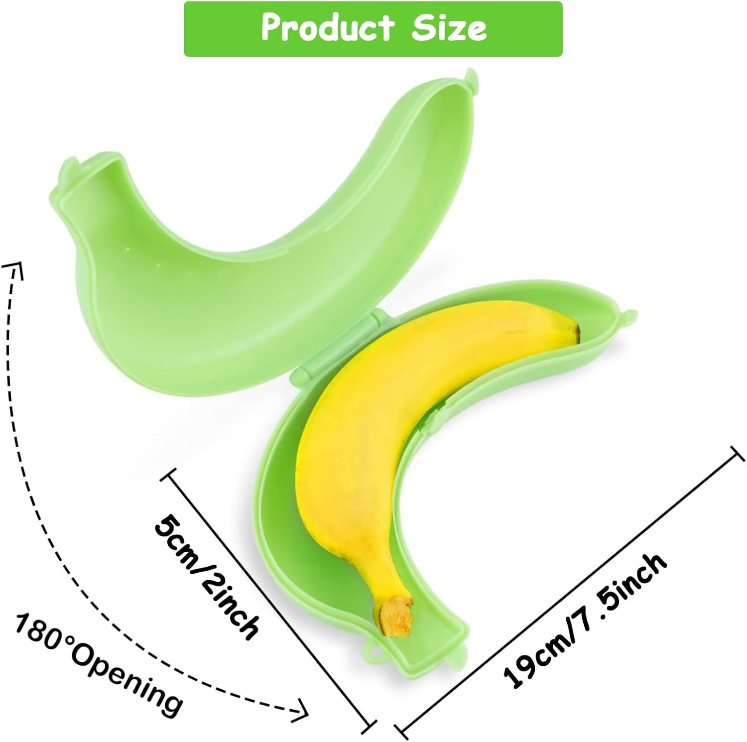 Banana Protector Cute Storage Holder Cases, Banana Case Protector Container Interesting,Banana Storage Box for Outdoor Travel Fruit Keep Fresh image number 1