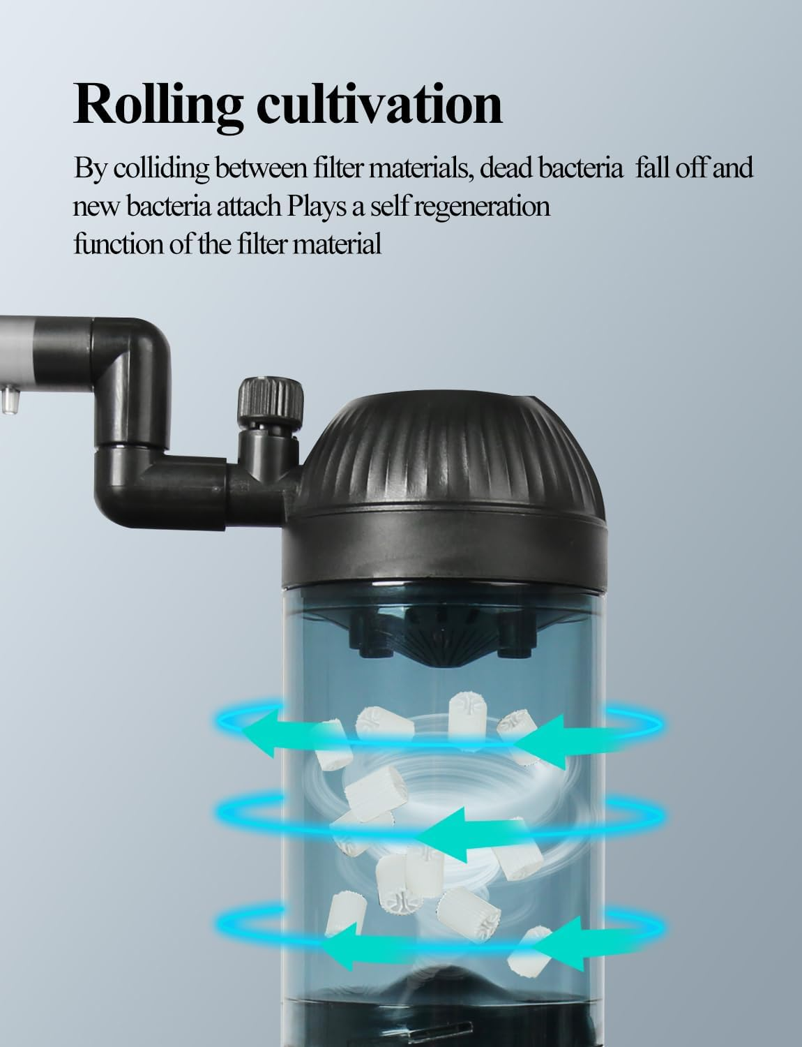 Boxtech Aquarium Filter, Multifunction Aquarium Filter, USB 1W Adjustable Aquarium Filter for Fish Tank 10-30Gal image number 4