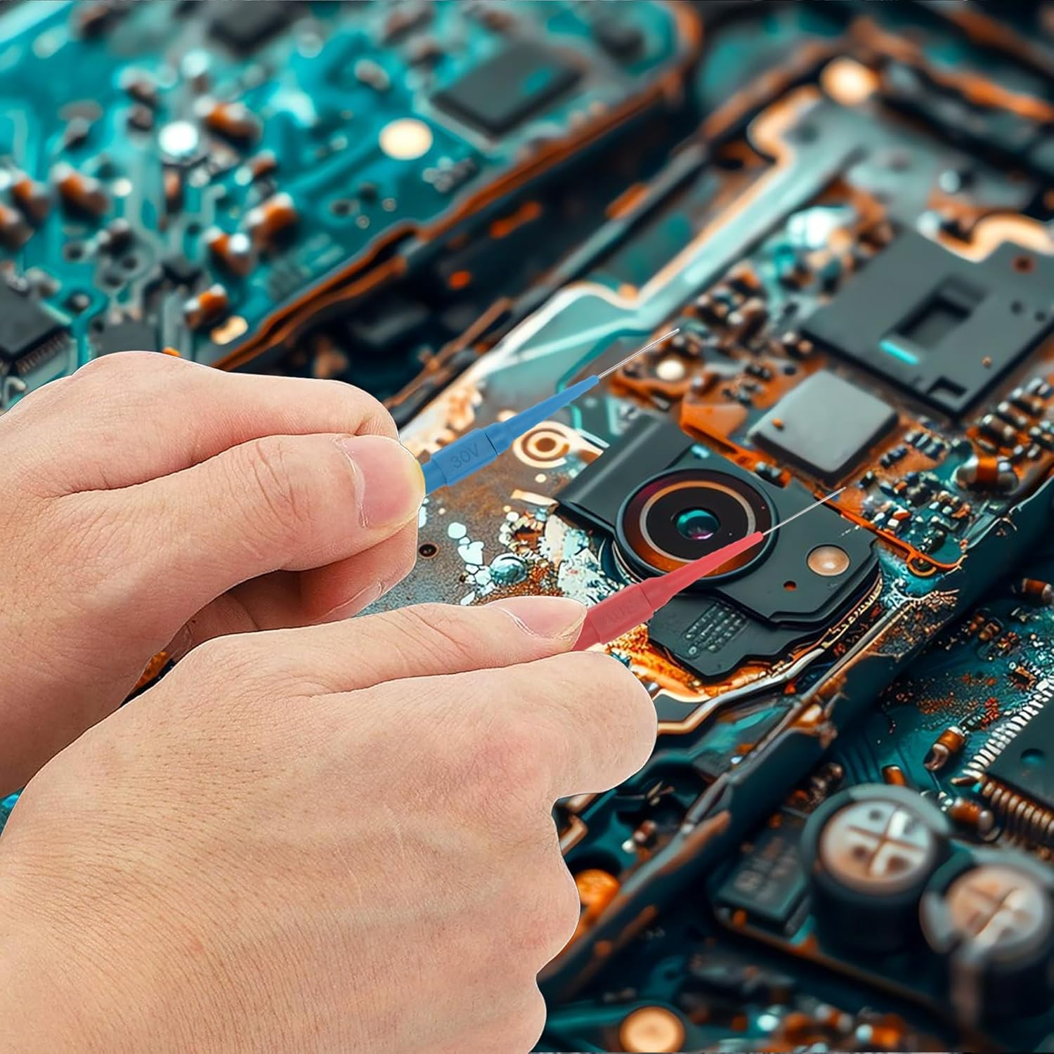 DIANN 39Pcs Back Probe Test Kits 4Mm Banana Plug to Alligator Clips Test Wires Wire Piercing Probes Automotive Test Leads Set for Vehicle Automotive Car Circuit Electrical Diagnostic Testing