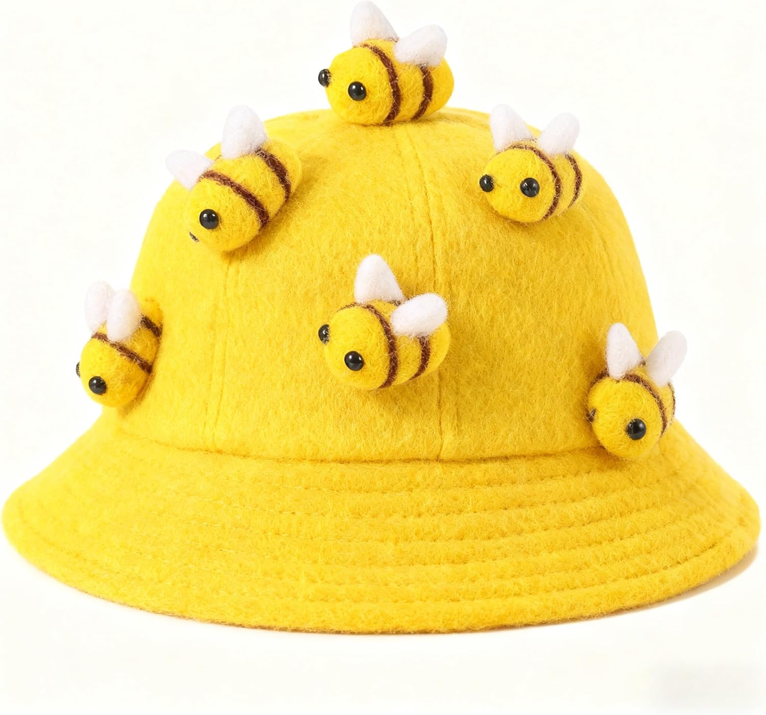 Toddmomy Felt Bee Accessories 25 Pcs Wool Felt Bees for DIY Crafts Clothes Hat Decorations Party Wall Decor Kids image number 6