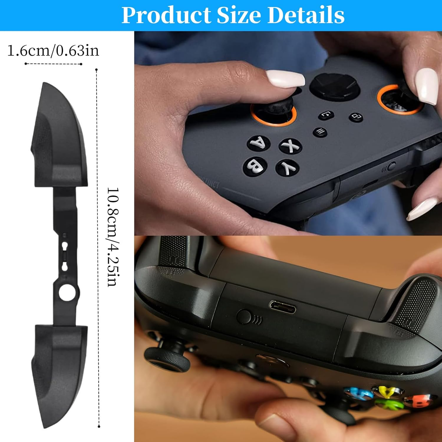 Replacement Bumpers LB RB Trigger Bumper Button Compatible with Xbox Series X/S Controller - Durable Gamepad Buttons - Easy Install Repair Parts - Official Style Replacement Accessories (4 PCS) image number 3