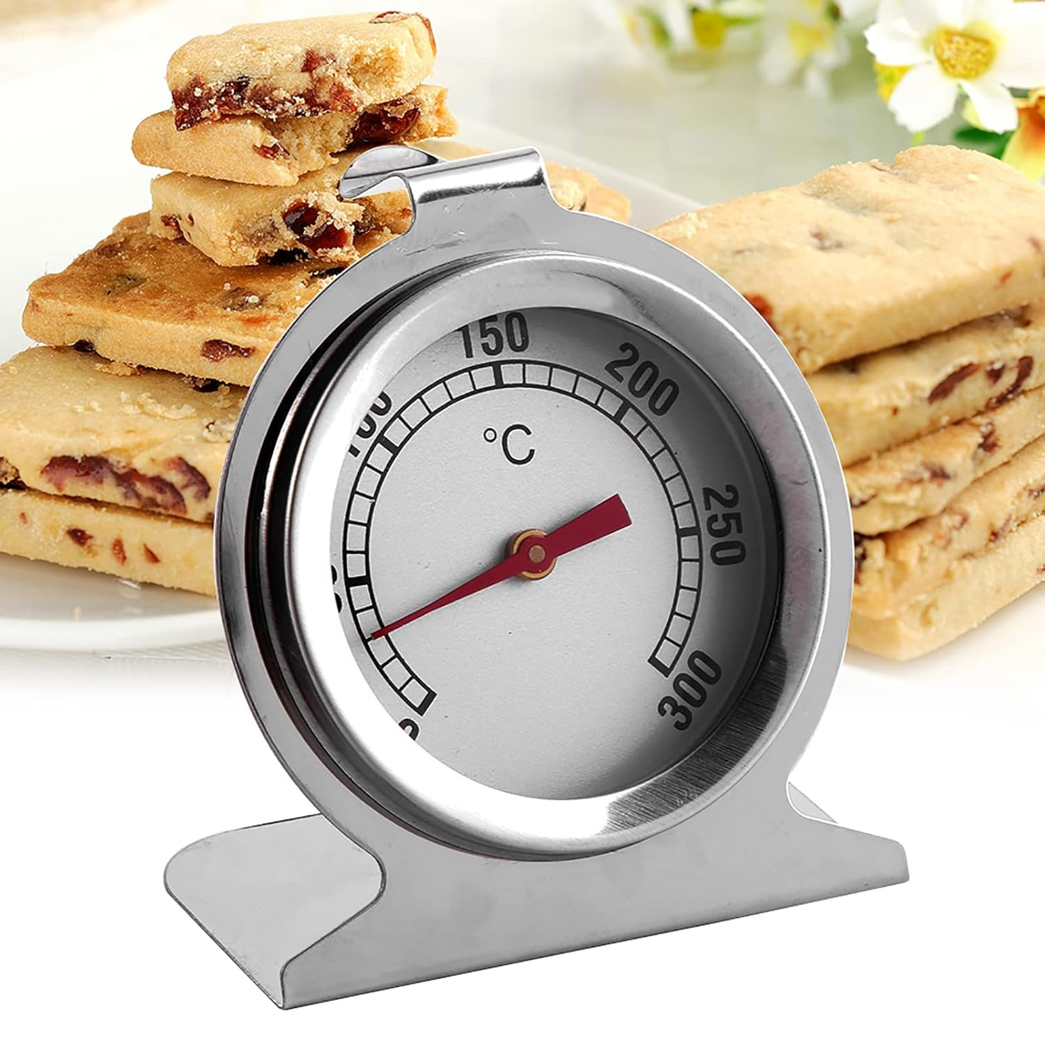 1Pc Stainless Steel Oven Thermometer Kitchen Baking Temperature Measuring Thermometers Timers Tool Hot image number 2