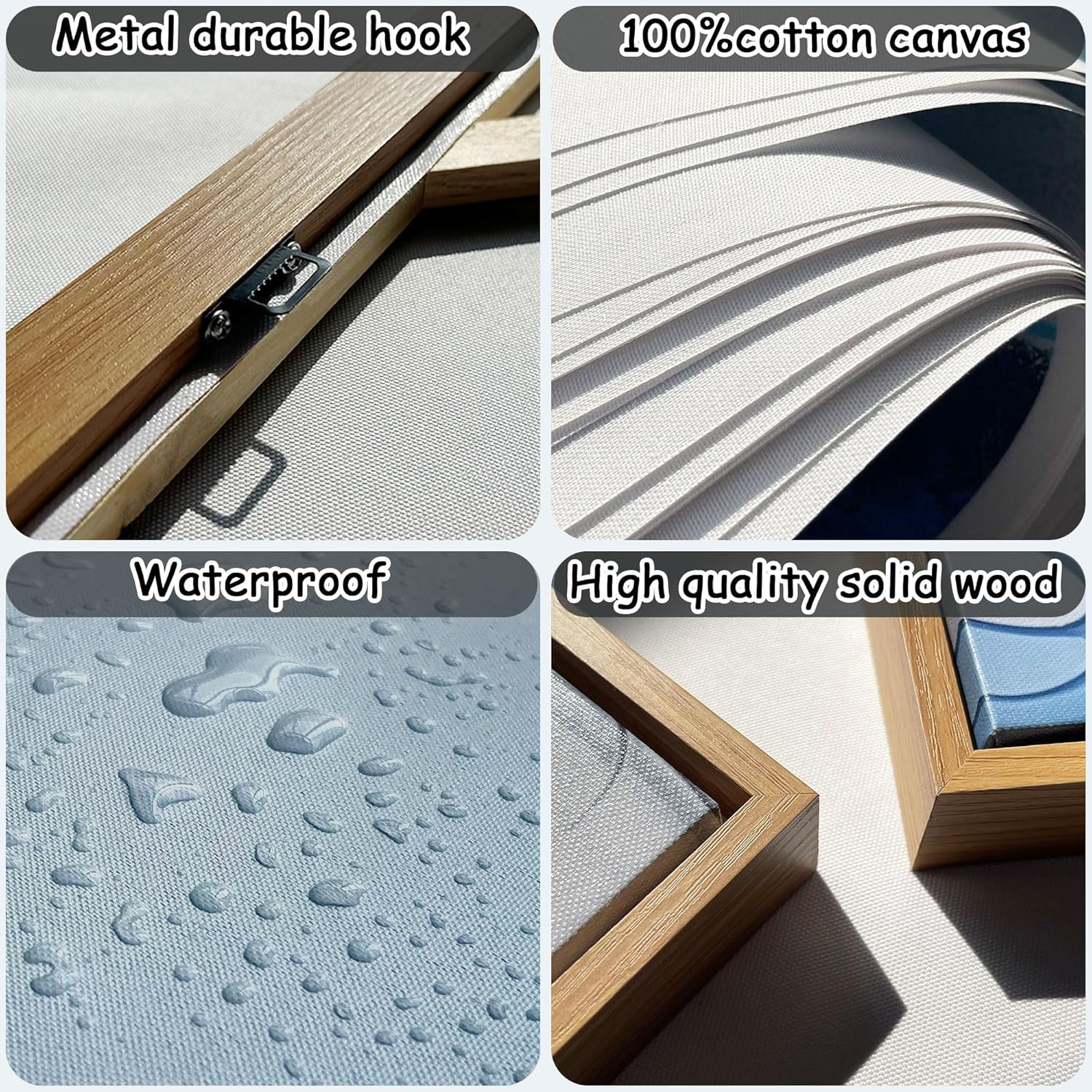 AJAZIKO Abstract Wall Art - Colorful Canvas Wall Art, Framed for Living Room Decor - Modern Large Wall Art - above Bed Wall Decor for Dedroom -Oil Painting Wall Art, 20&times;40IN image number 5