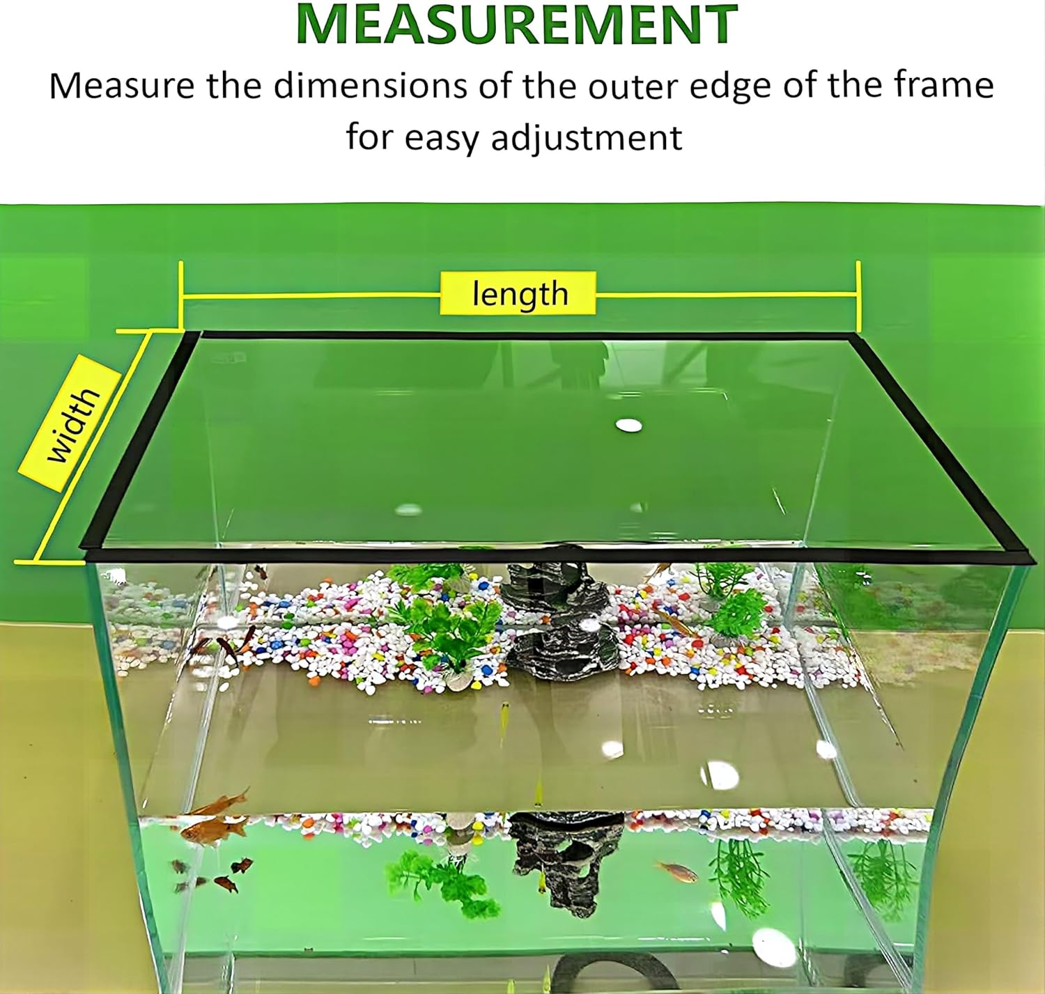 DIY Magnetic Fish Tank Lid Cover Protective Net 94X46Cm Keep Fish from Jumping Out Prevent Fish, Reptiles, Turtles, Etc., from Escaping&hellip; image number 5