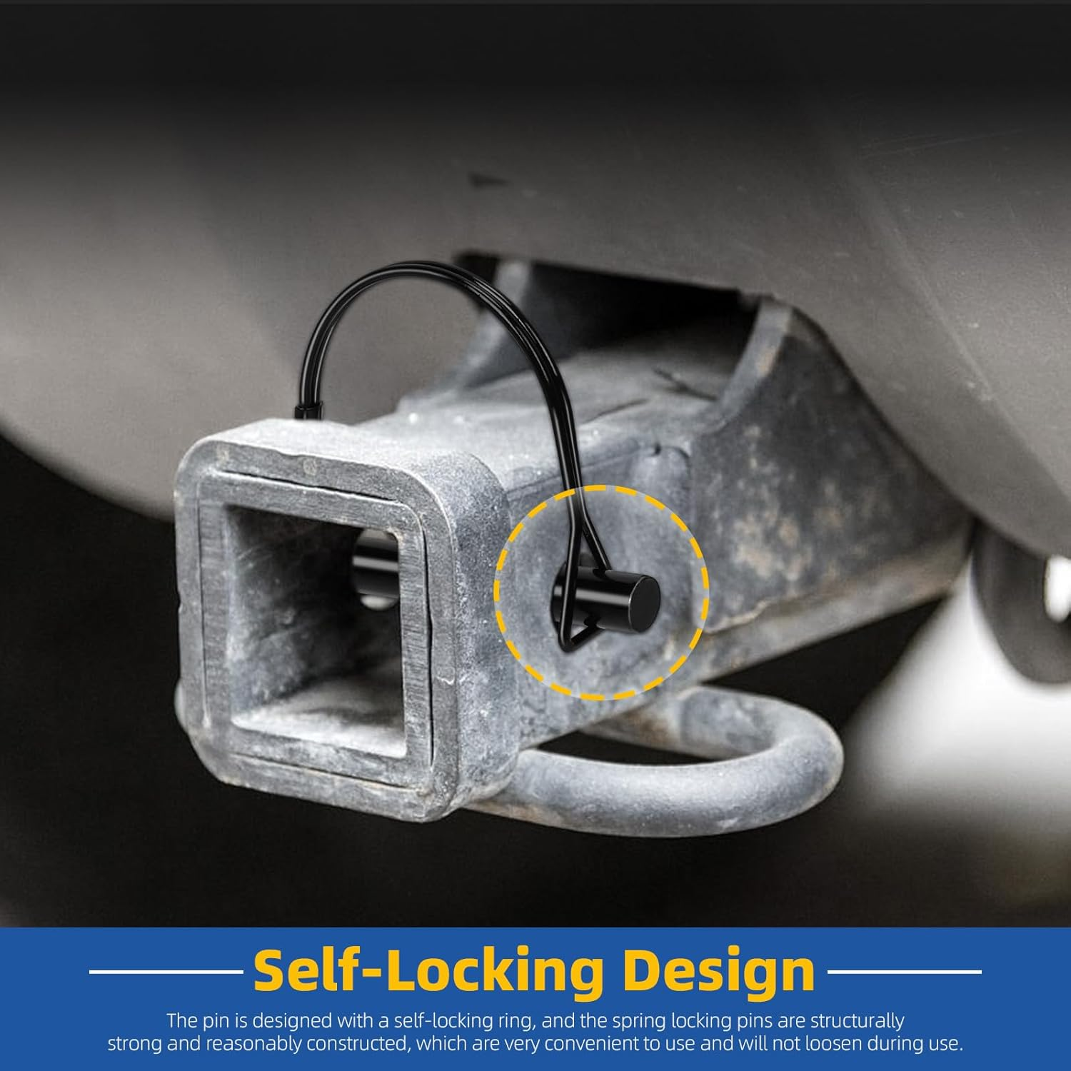 Glarks 9Pcs 4.5/6/8/10/11Mm Lynch Pins and Square & Arch Shapes Wire Lock Pins Set, 3 Styles Hitch PTO Pins, Towing PTO Shaft Hitch Pins, Wire Lock Trailers Pins for Mechanics, Cars