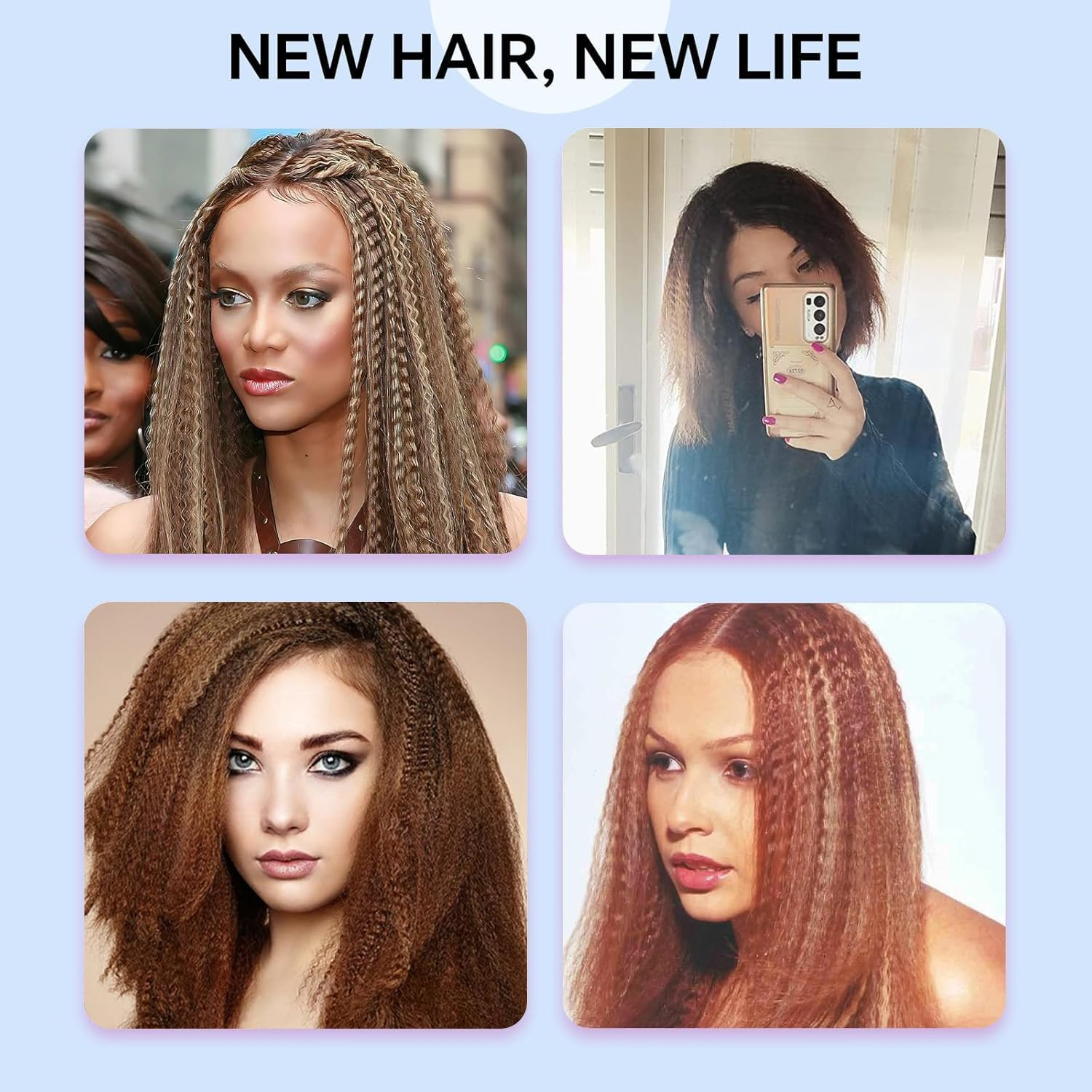 Hair Crimper 30S Rapid Heating Volumizing Crimping Iron for Fluffy Style Professional Crimping Iron for Women 5 Adjust Temp (Blue) - Blue image number 2