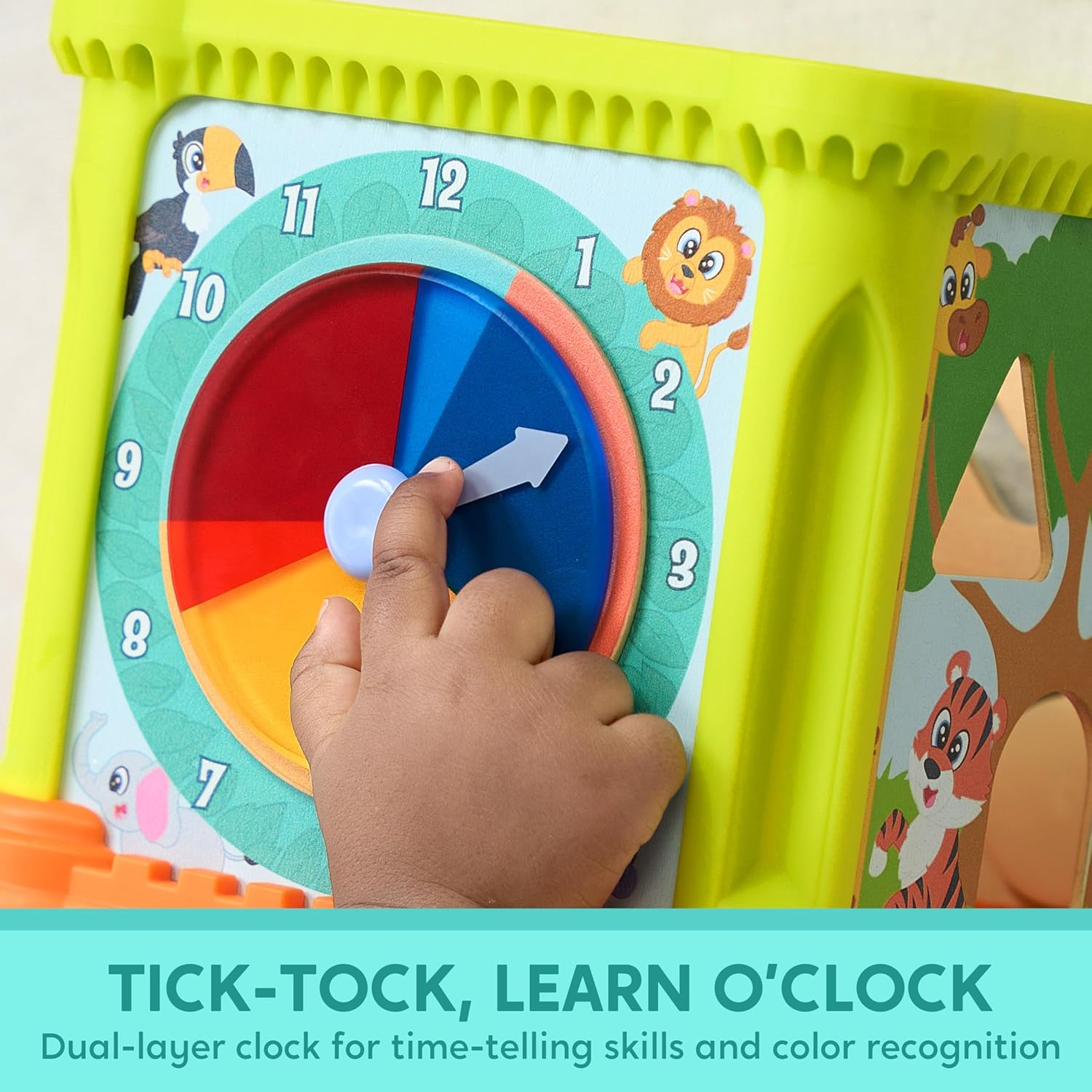 SYNCFUN Baby Toys, Toddler Educational Learning Gift, Montessori Toys for 1 Year Old, Wooden Activity Cube with Music for Boys and Girls, Birthday Present image number 2