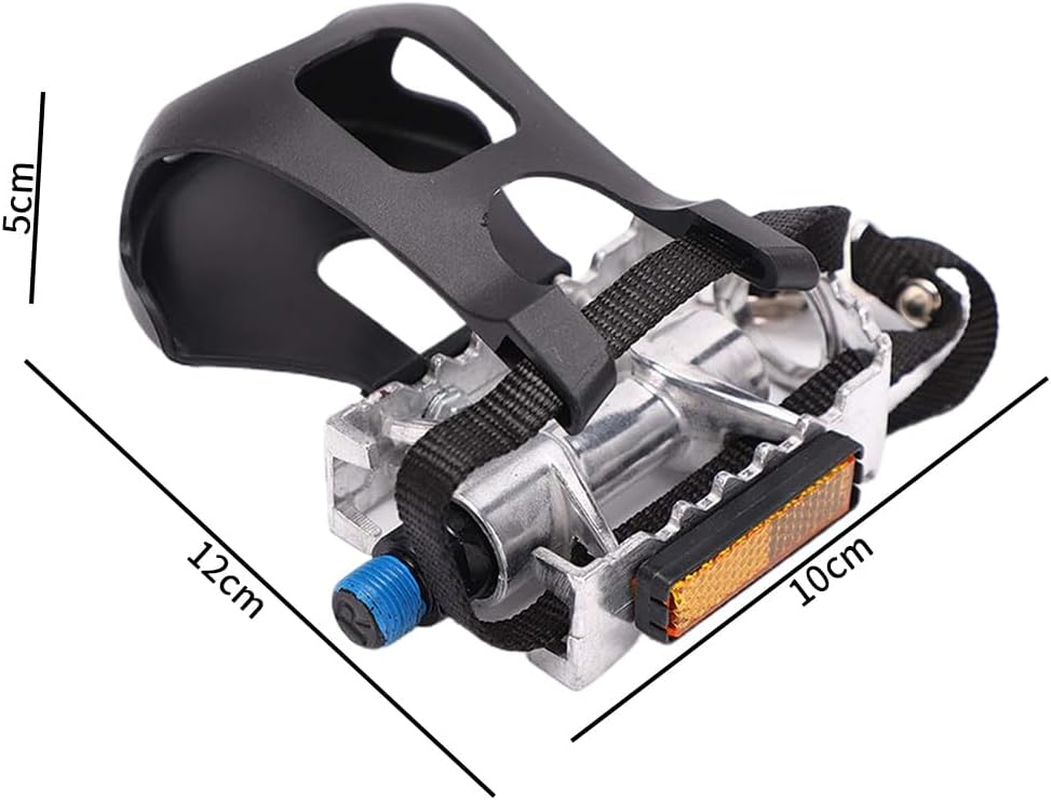 TOMVAES Bike Pedals 9/16" Spin Bike Pedal Mountain Bike Pedal for Outdoor Cycling and Indoor Exercise Bike, Replacement Alloy Multi-Purpose Bicycle Pedals Road Bike Pedals