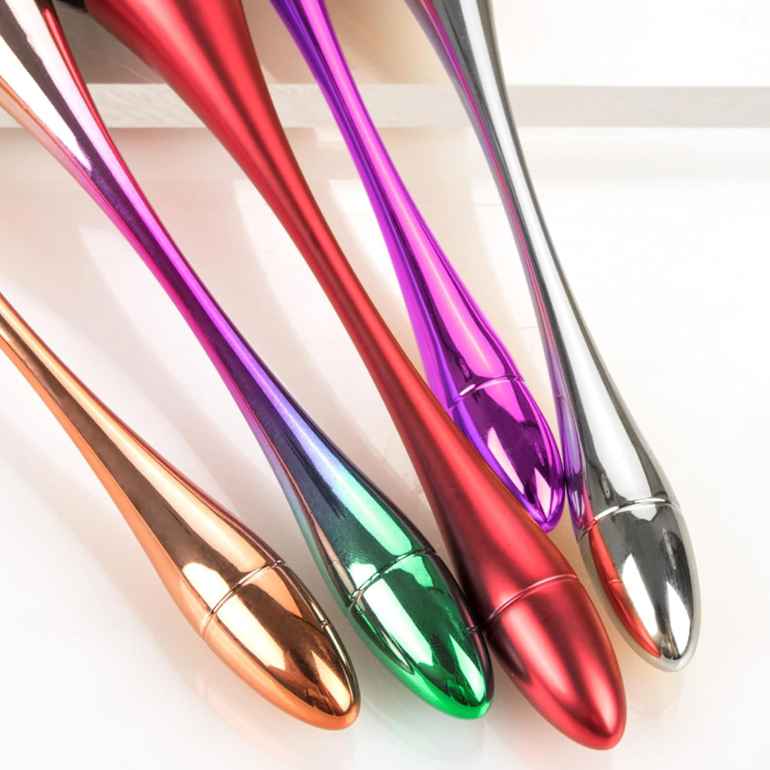 Large Powder Makeup Brush with Plush Fibers for Loose or Pressed Setting Powder, Blush, Bronzer in Blue with PVC Bow Box - Blue image number 2