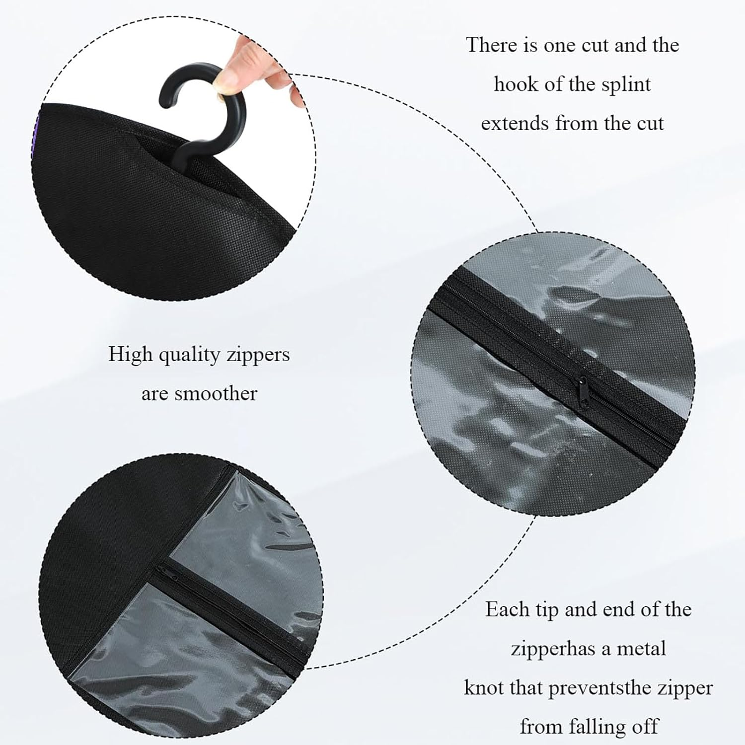 Wig Stand Dust-Proof Tangle-Proof Portable Transparent Wig Holder, Ideal for Safe Storage and Display of Wigs. Keep Your Accessories Tidy, Tangle-Free and Protected from Dust. Perfect for Travelling and Home Use. (Black)